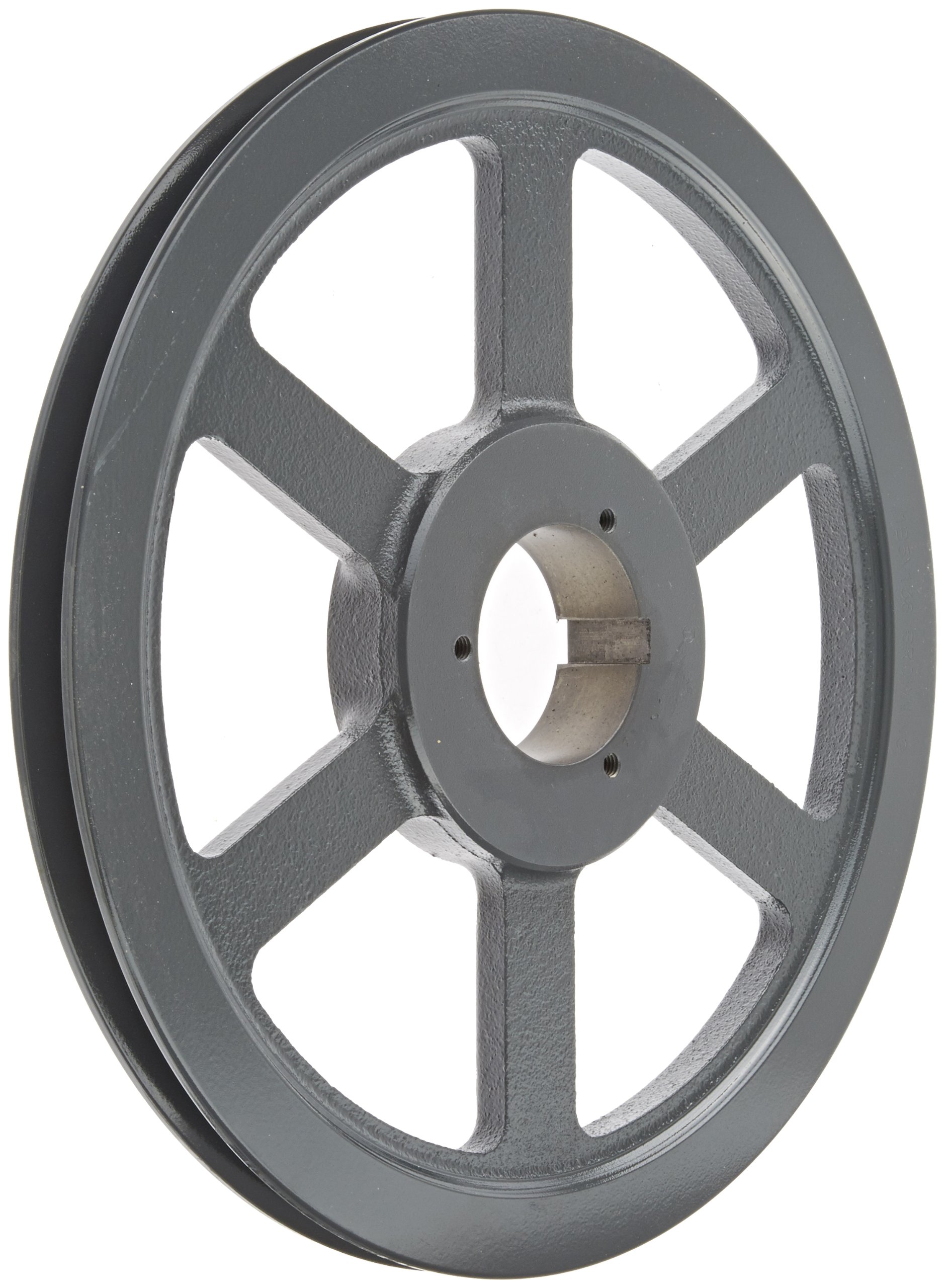 1B5V136 Split Taper Sheave - Cast Iron 1 Groove Pulley for A, B & 5V Belts with B Bushing | Industrial Machinery, Conveyor Systems & Power Transmission Equipment