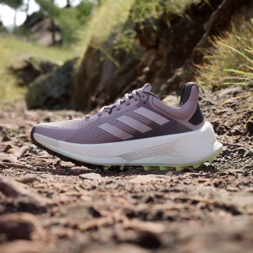 Adidas Women's Terrex Soulstride Ultra Trail Running Shoes - Preloved Fig/Silver Dawn/Aurora Black | Lightweight Hiking & Outdoor Adventure Footwear for Women
