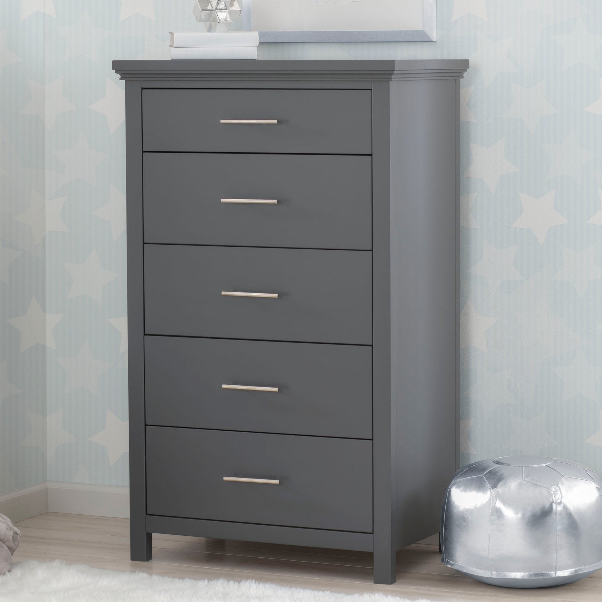 Avery 5 Drawer Chest - Solid Wood Dresser for Bedroom, Nursery & Closet Organization - Perfect for Home Storage & Kids Room Decor