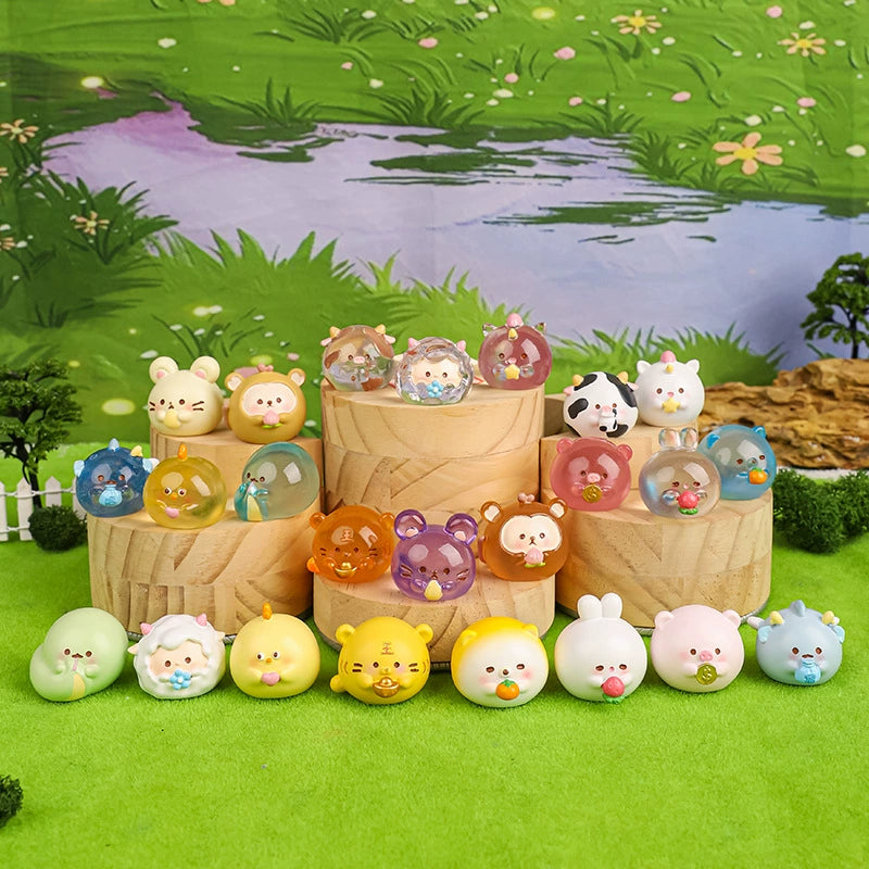 Chinese Zodiac Bean Series 2 Blind Box - 12 Cute Animal Collectible Figures for Kids & Adults - Perfect for Gifts, Party Favors, and Home Decor