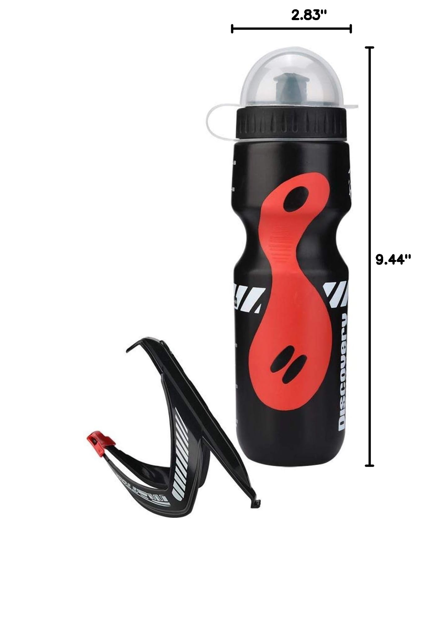 Yosoo 650ML Bike Water Bottle - Leakproof Cycling & Sports Water Bottle with Cage for Mountain Bikes, Road Bikes, Triathlon & MTB - Perfect for Outdoor Workouts, Gym & Hiking