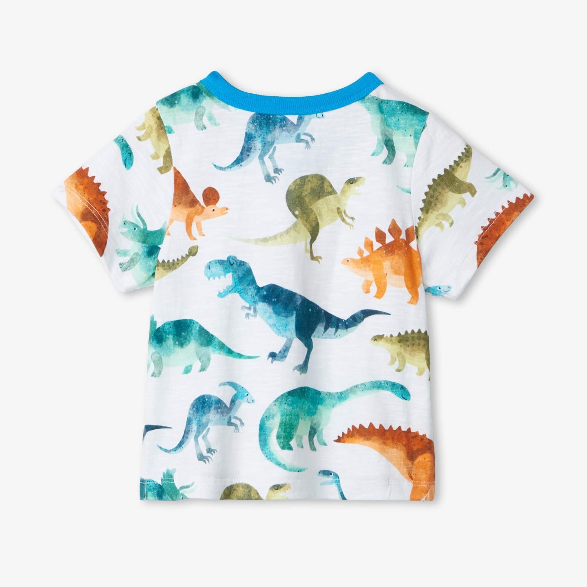 Hatley Dino Park Baby Henley - Cute Dinosaur Print Cotton Shirt for Boys & Girls (Size 6-9 Months) - Perfect for Playdates, Daycare & Family Outings