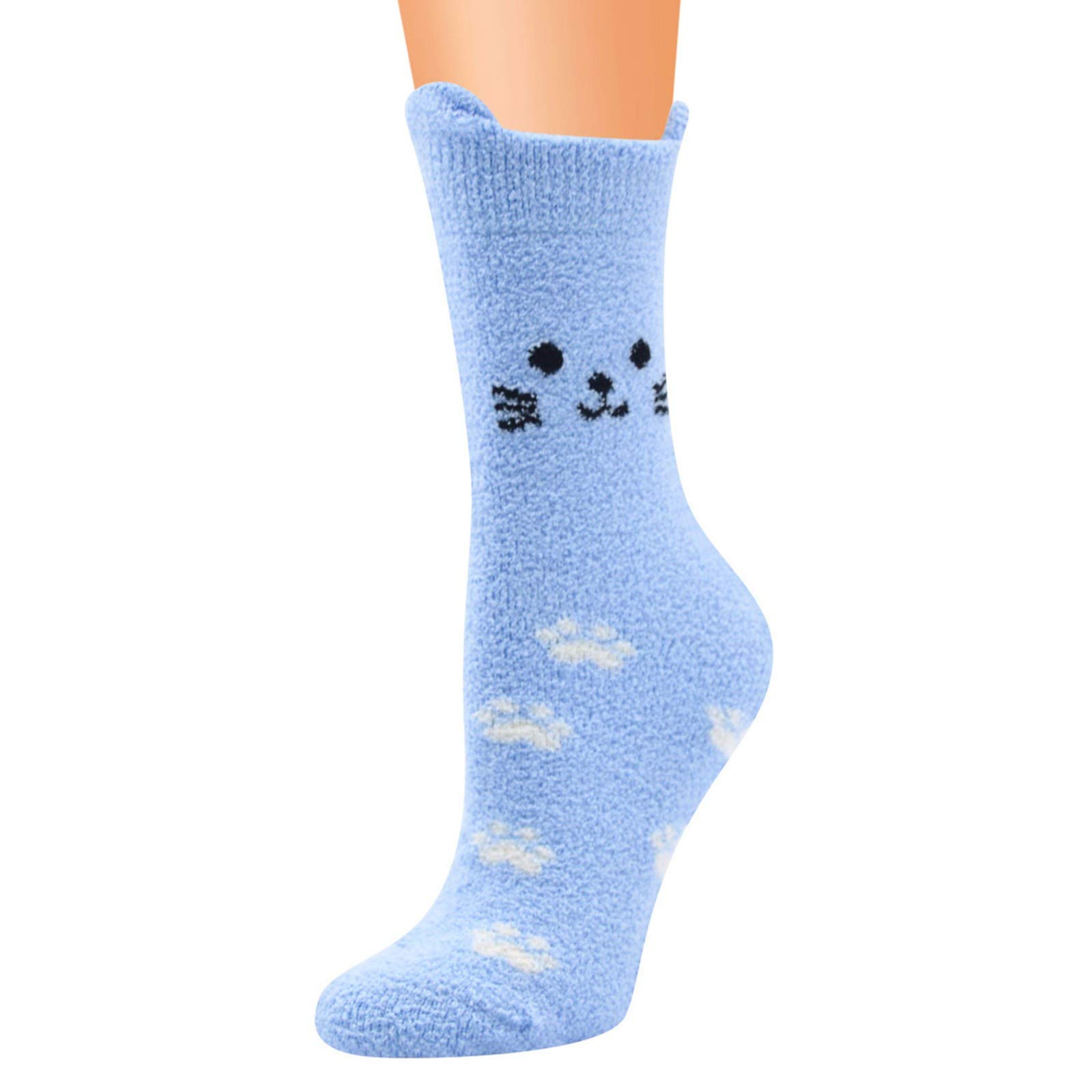 5/6 Pairs Fun Printed Colorful Crew Socks - Soft Festive Knee-High Socks for Christmas & Holidays - Perfect for Gifts, Parties & Winter Comfort