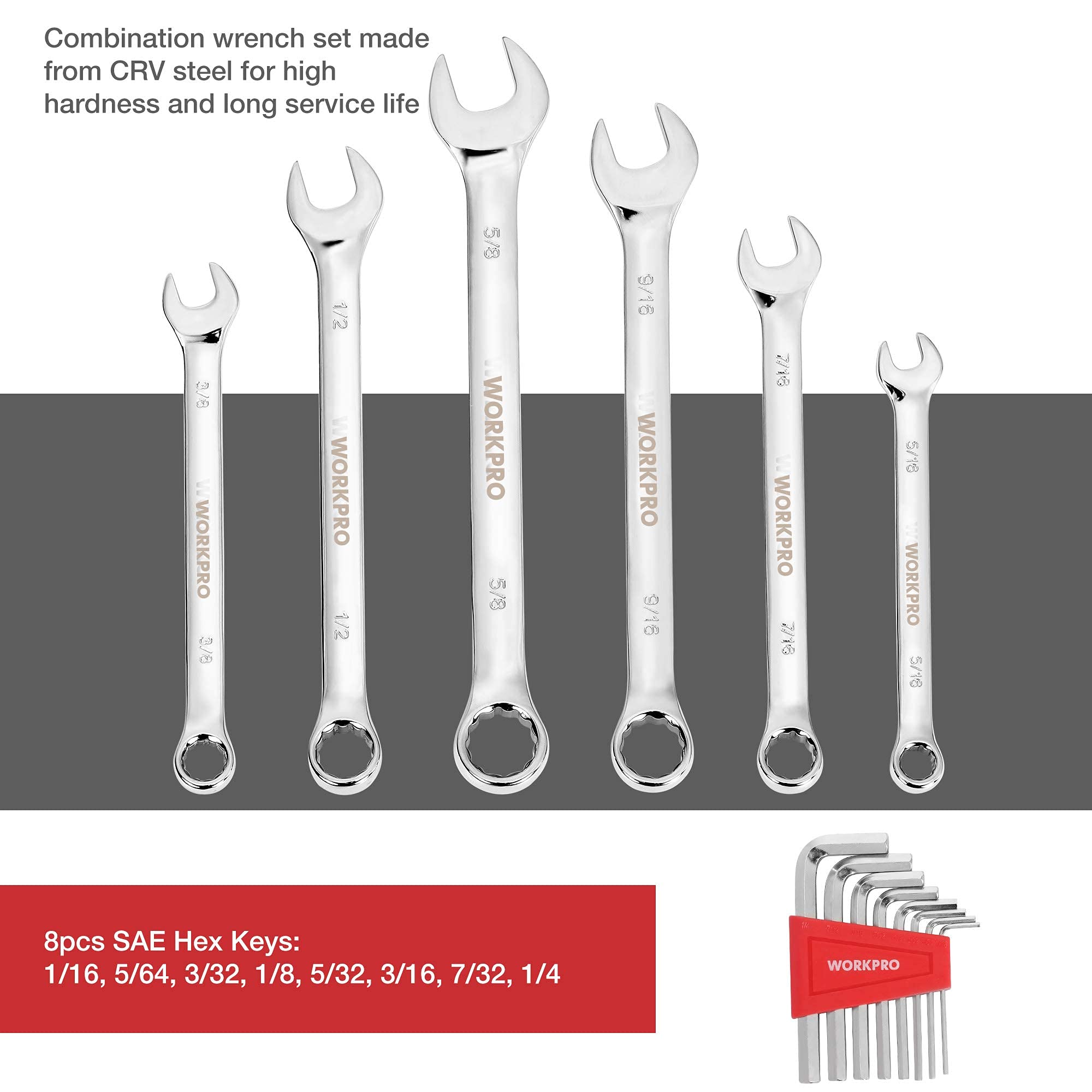 WORKPRO 87-Piece Household & Auto Repair Tool Kit with Pliers, Screwdrivers, Sockets, Wrenches & Toolbox - Complete Mechanic Tool Set for Homeowners, DIYers, Handymen - Perfect for Home Repairs, Car Maintenance & DIY Projects