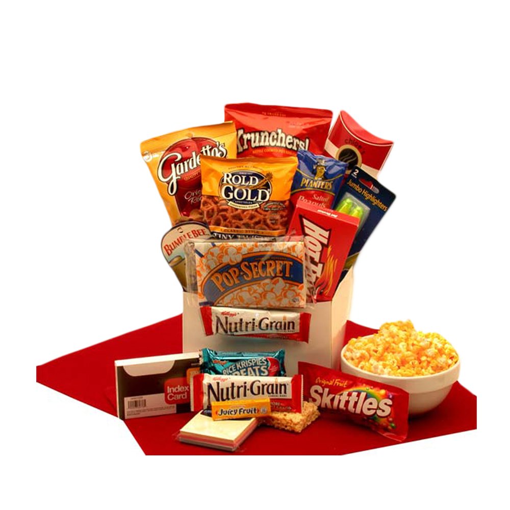 Healthy Study Snacks Care Package - Assorted Nuts, Dried Fruits & Granola Bars for College Students - Perfect for Late-Night Studying, Exam Prep & Stress Relief