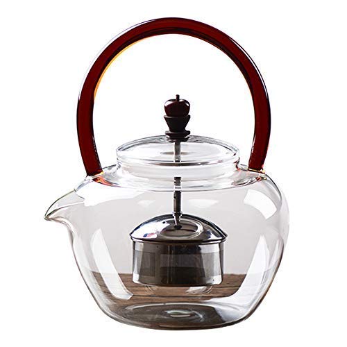 Premium Glass Water Jar & Steam Teapot - 980ml Heat-Resistant Japanese Tea Maker with Water Separation Filter - Perfect for Home Brewing, Iced Tea, and Office Tea Ceremonies