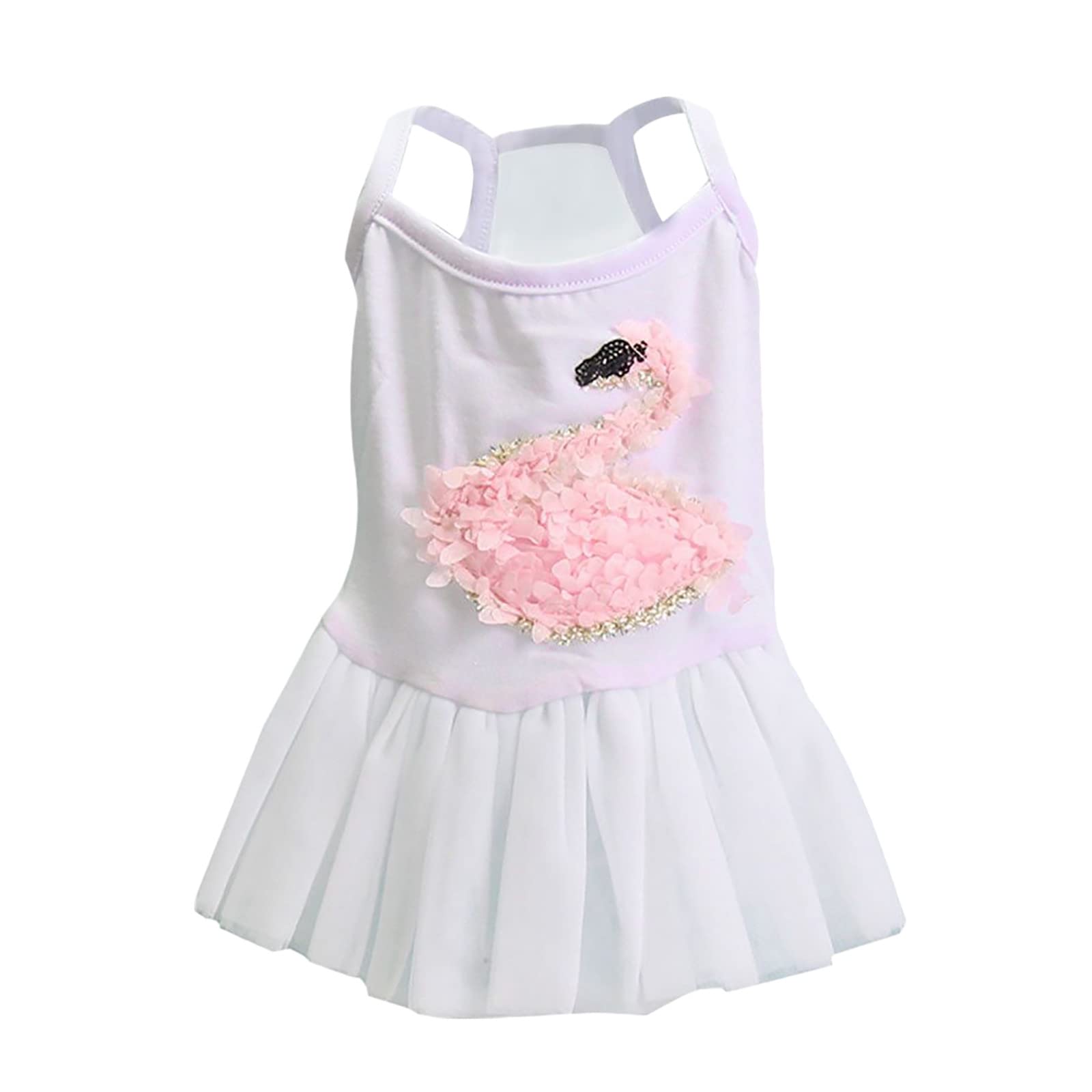 Cute Swan Pet Costume Dress for Puppies - Princess Fashion for Dogs