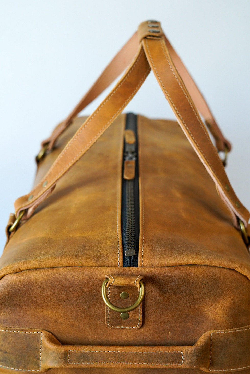 Water Buffalo Tan Leather Weekend Warrior Bag - Durable & Stylish for Travel, Work & Outdoor Adventures