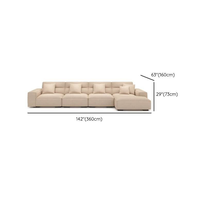 L-Shaped Right-Hand Facing Reclining Sofa with Concealed Support - Modern Sectional Couch for Living Room, Home Theater & Family Parlor Relaxation