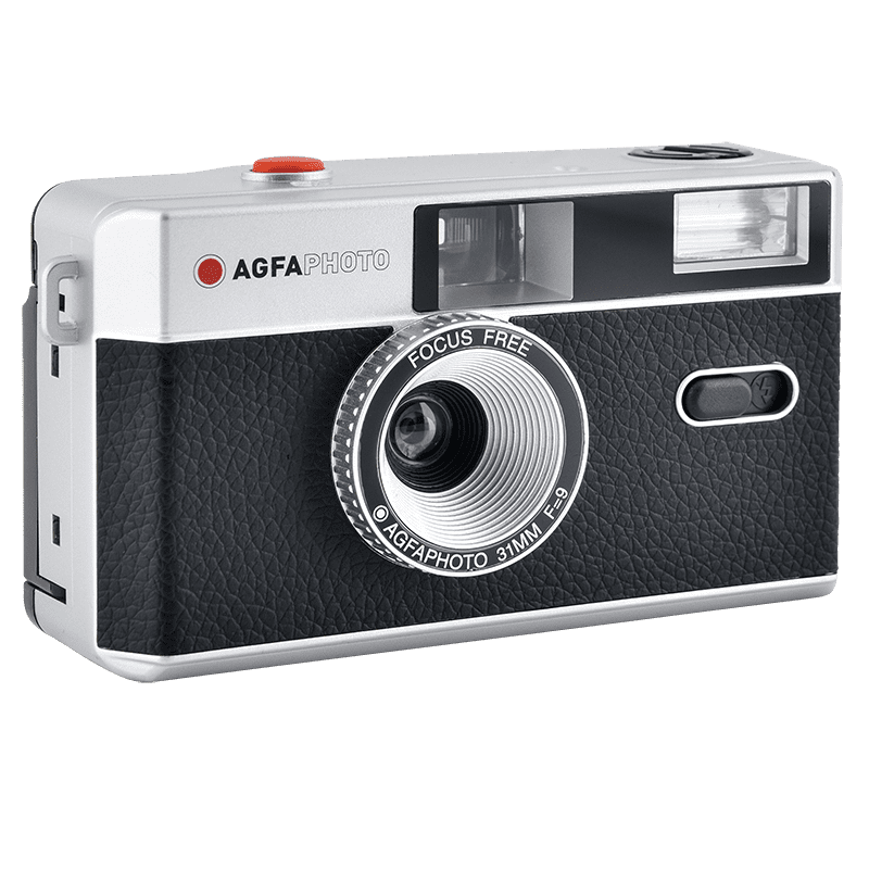 AGFAPHOTO 35mm Reusable Film Camera - Black | Vintage Style Point & Shoot Camera for Travel, Parties & Everyday Photography