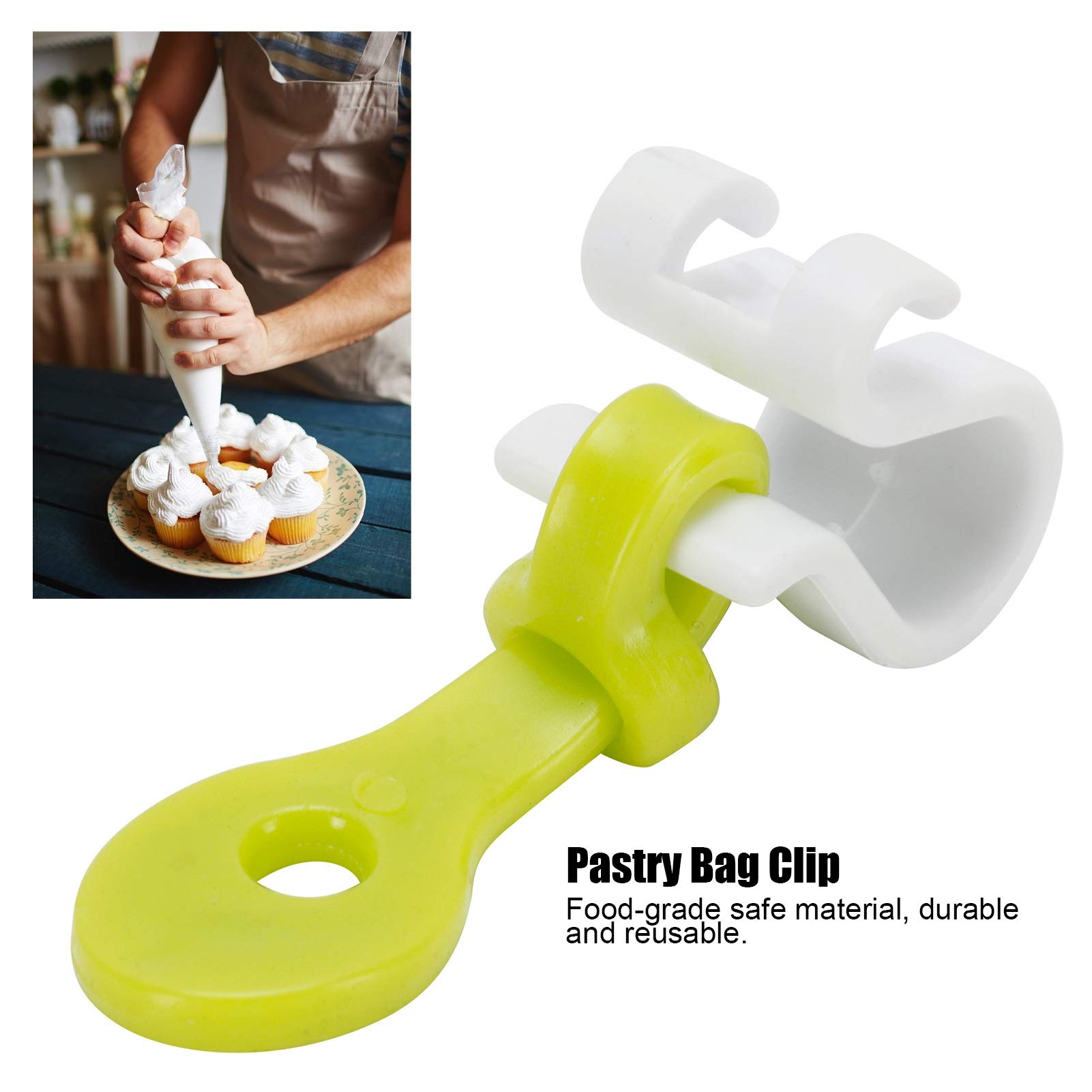 Professional Cake Decorating Bag Clips - Durable Icing Bag Clips for Baking, Pastry & Cookie Decorating - Perfect for Cakes, Cupcakes, Biscuits & Candies - Essential Baking Supplies for Home Bakers & Professional Chefs