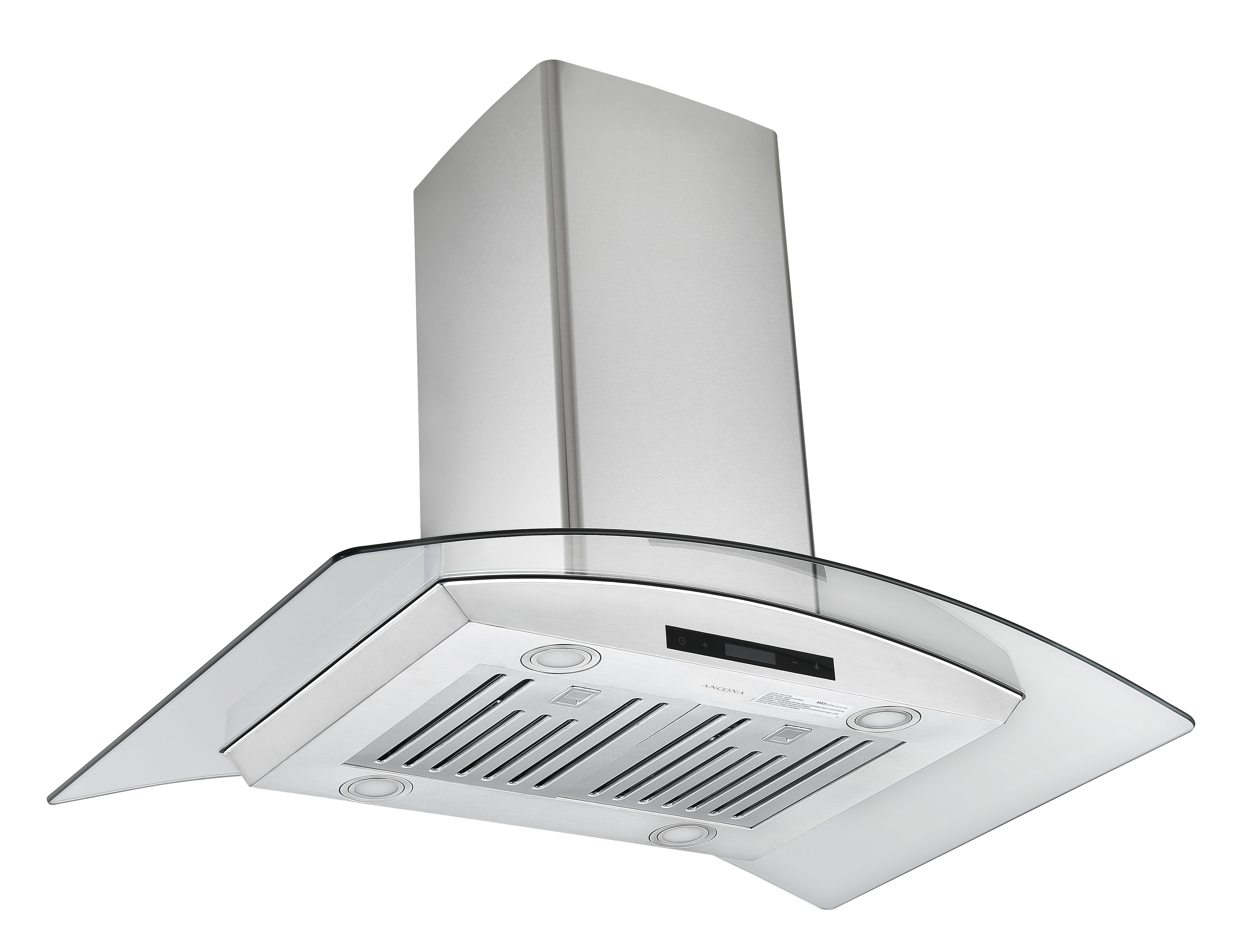 IGCB636 36-Inch Stainless Steel Island Glass Range Hood - Modern Kitchen Ventilation for Open-Concept Homes & Gourmet Cooking