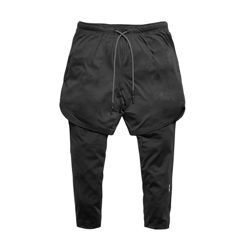 Men's 2-in-1 Workout Running Shorts with Liner - Quick Dry, Stretch Gym Training Pants for Jogging & Fitness - Elastic Athletic Leggings (XXXL) - Perfect for Gym, Running & Outdoor Sports
