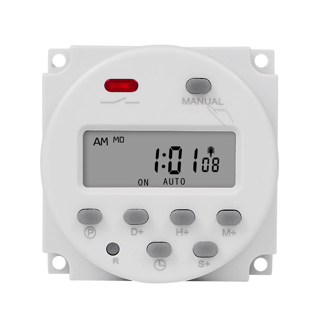 CN101S 24VDC Digital LCD Timer Switch - 1 Second Interval, 7-Day Programmable Time Relay with Weekly Schedule | Perfect for Home Automation, HVAC Systems & Industrial Equipment Control