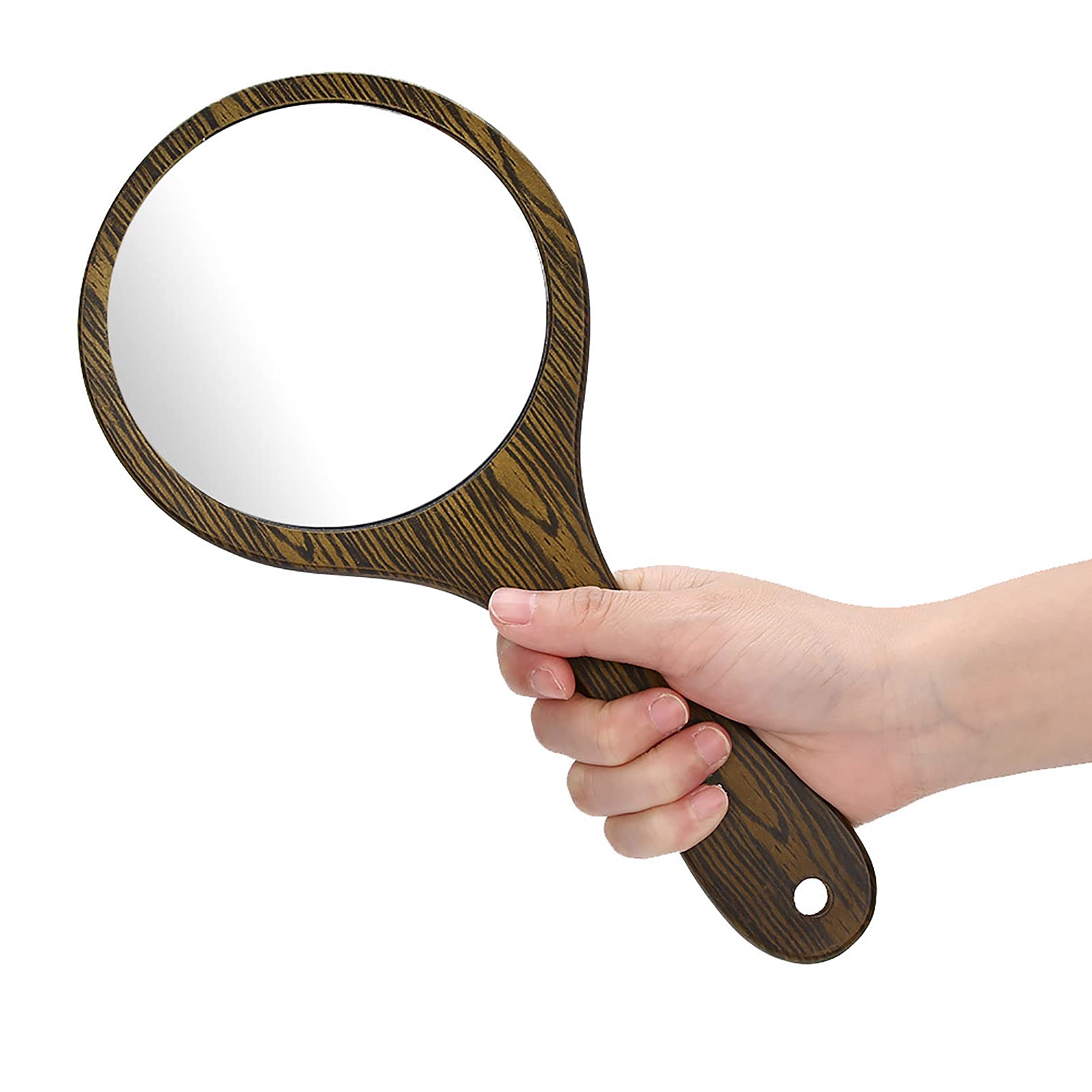Stylish Green Hand Mirror for Hairdressing & Makeup - Durable Cosmetic Mirror for Salon, Home & Travel (12 Inches) - Perfect for Styling, Grooming & Beauty Routines