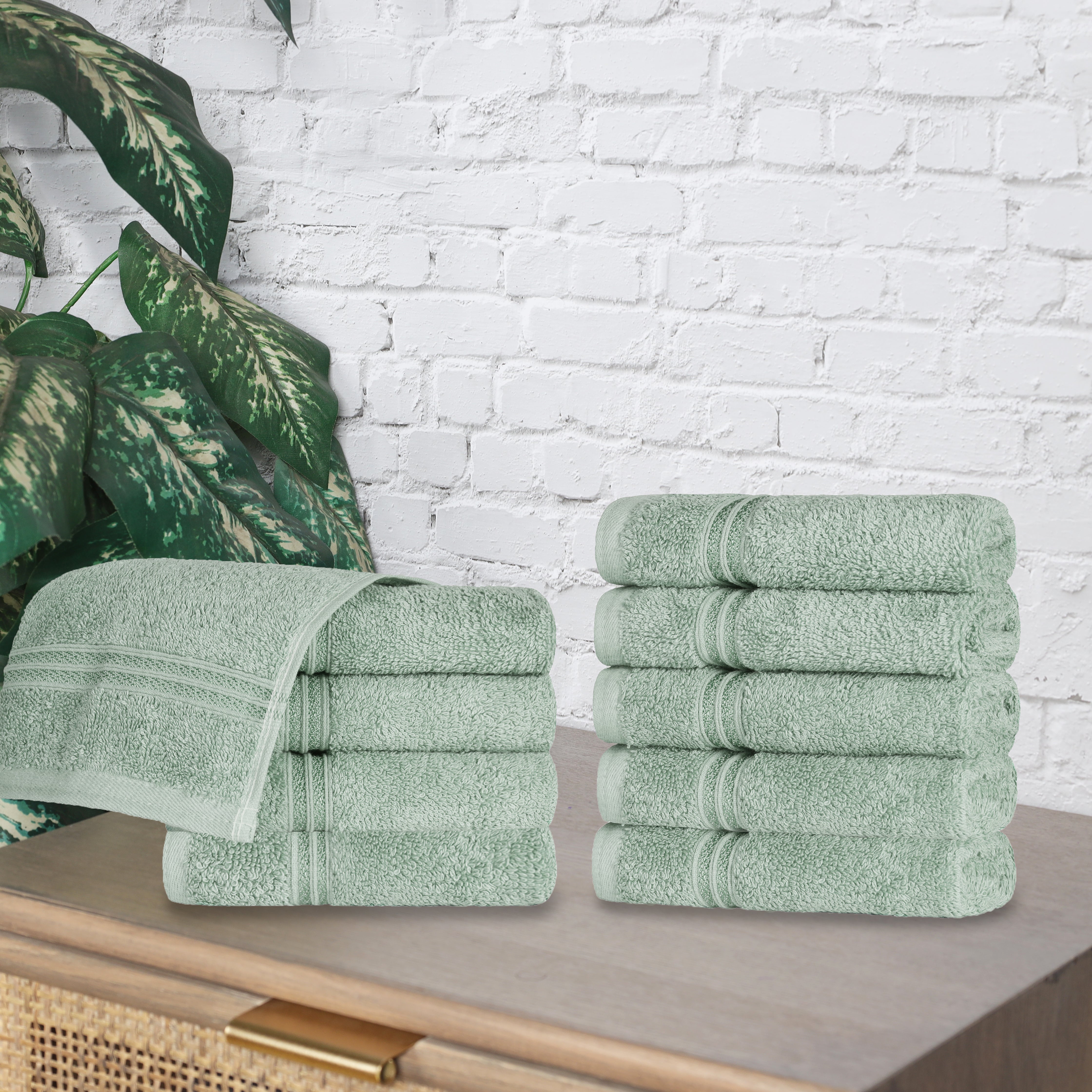 Premium Egyptian Cotton Face Towels - Ultra Soft & Highly Absorbent Bath Towel Set of 10 | Gentle for Sensitive Skin, Perfect for Spa, Gym & Luxury Bathroom Essentials