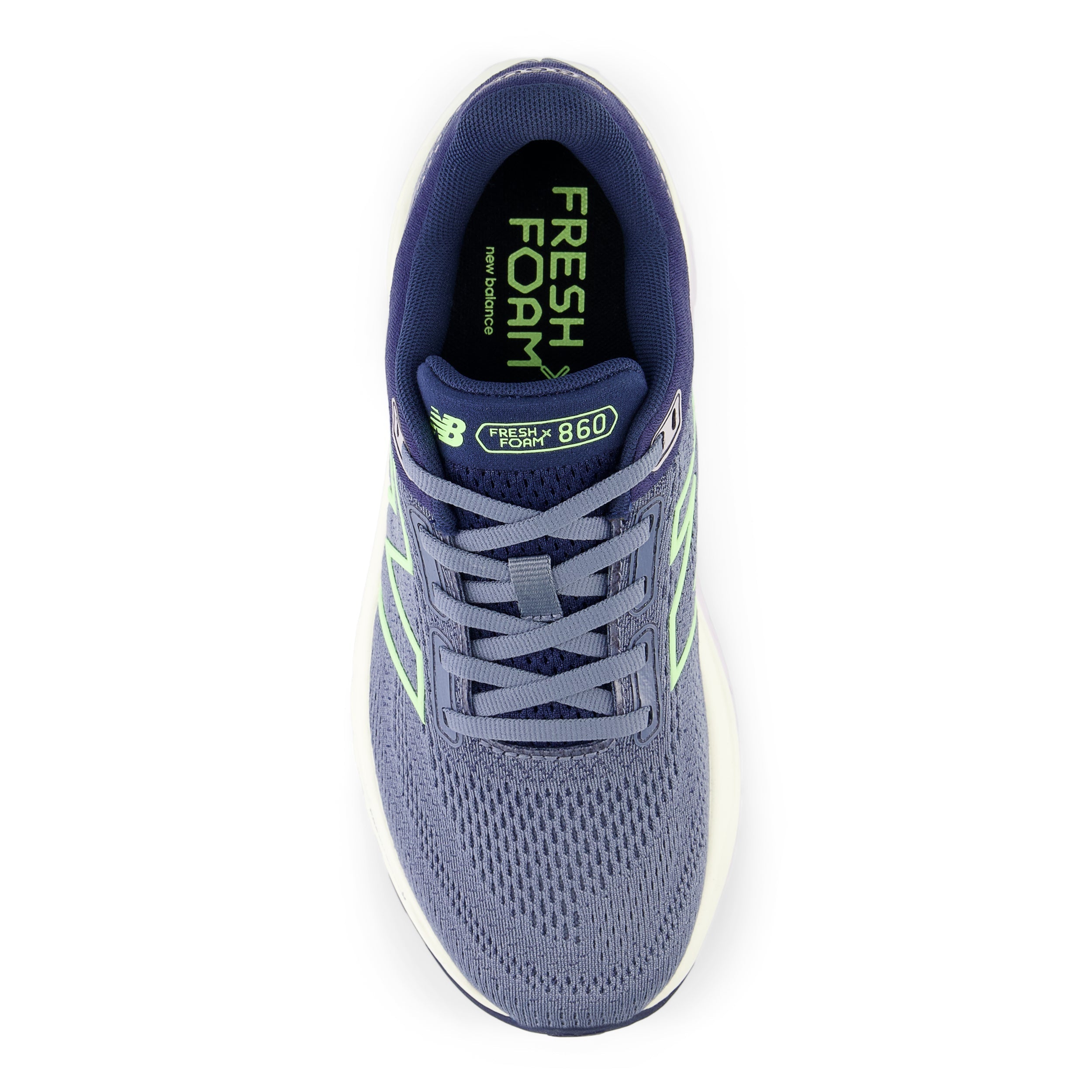 New Balance Women's Fresh Foam X 860v14 Wide Running Shoes - Arctic Grey/Sea Salt/Bleached Lime Glo | Stability & Cushion for Road Running, Jogging & Gym Workouts