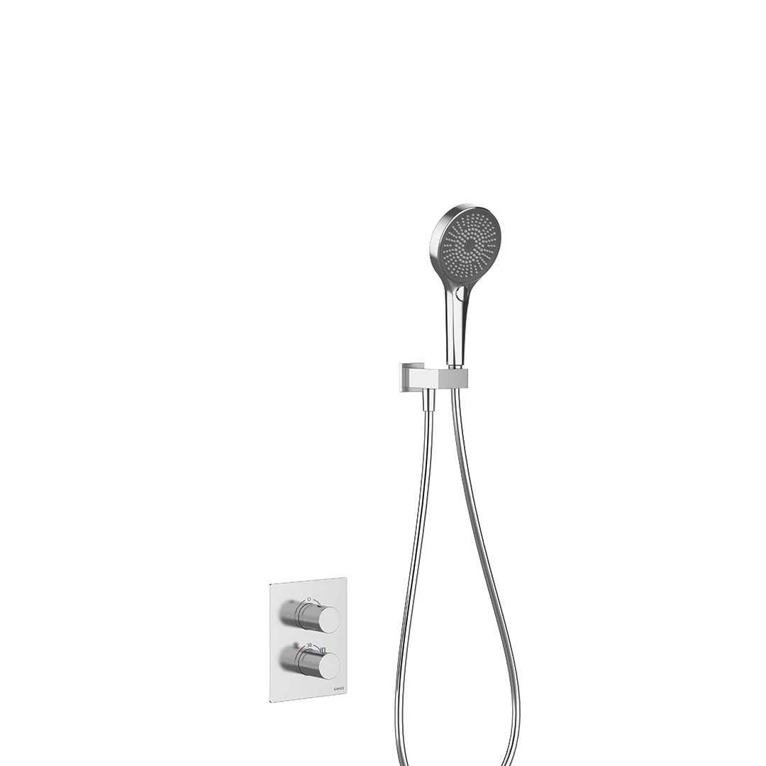DAX Capri Shower System with Hand Shower - Chrome Finish (DAX 8330 CR) | Modern Bathroom Fixture for Spa-Like Experience at Home