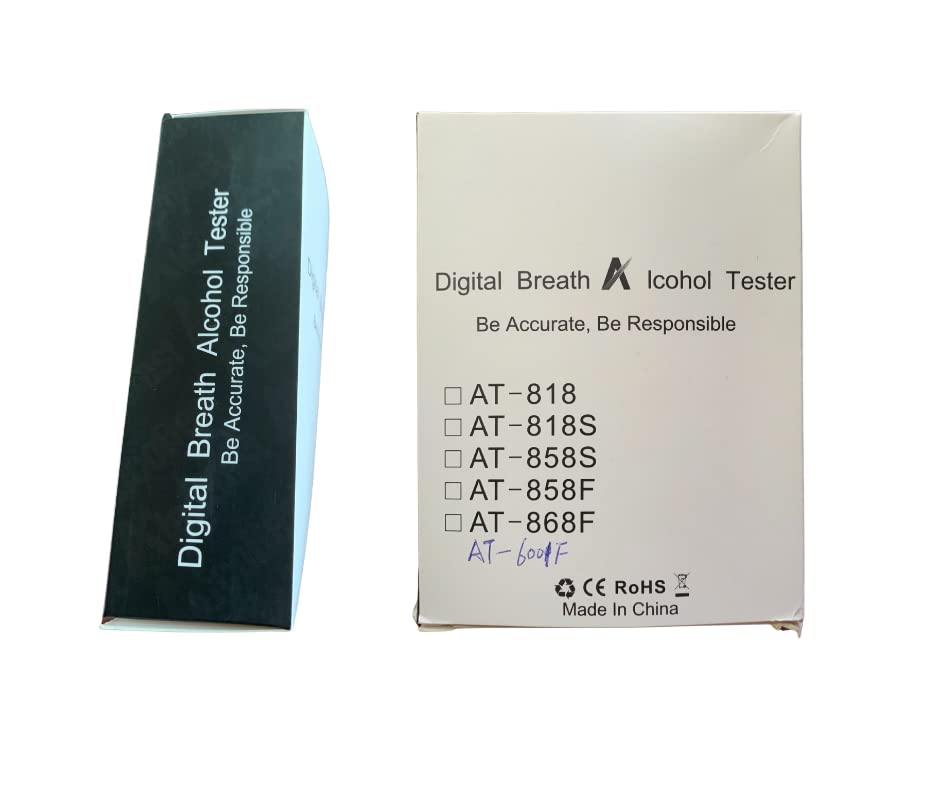 AT6001F Digital Breathalyzer - Professional Portable Alcohol Tester with High Accuracy - Perfect for Personal Safety, Workplace Testing & Law Enforcement Use