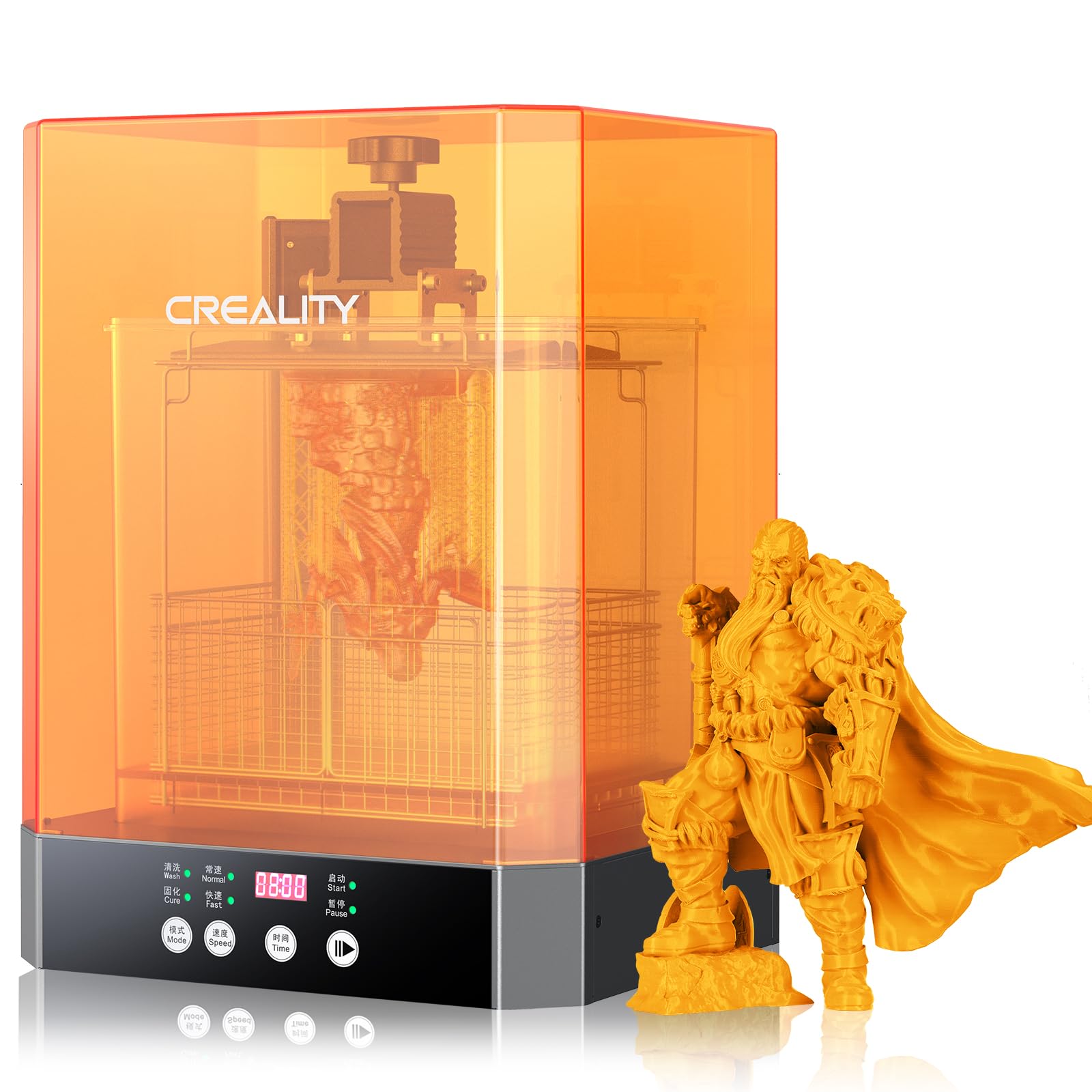 Creality UW-03 Large Resin 3D Printer Wash & Cure Station 2-in-1 Machine - 10.64L Tank, 18x 405nm LED, 360° Curing, 500r/min Vortex - Perfect for Home & Professional 3D Printing Post-Processing