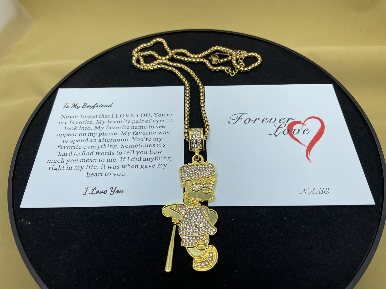 18K Gold Plated Iced Out Zircon Stainless Steel Bart Chain Necklace for Men - Hip Hop Jewelry, Gift for Him, Perfect for Parties, Dating & Special Occasions