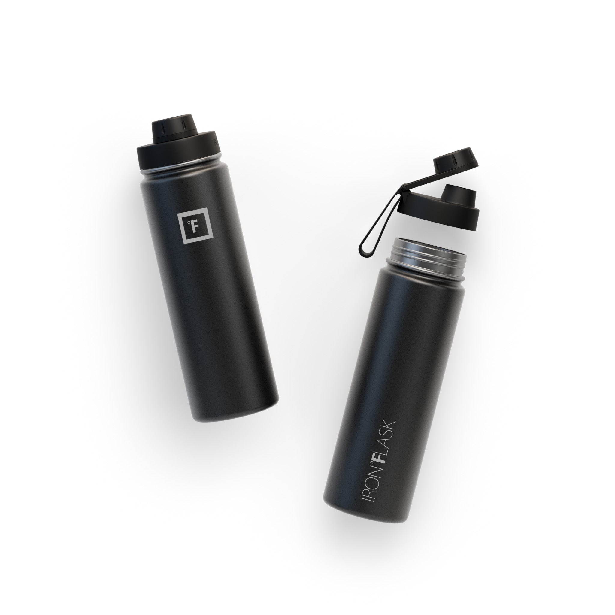 22 Oz Wide Mouth Water Bottle with Spout Lid - Leakproof Stainless Steel Insulated Water Bottle for Gym, Hiking & Outdoor Activities