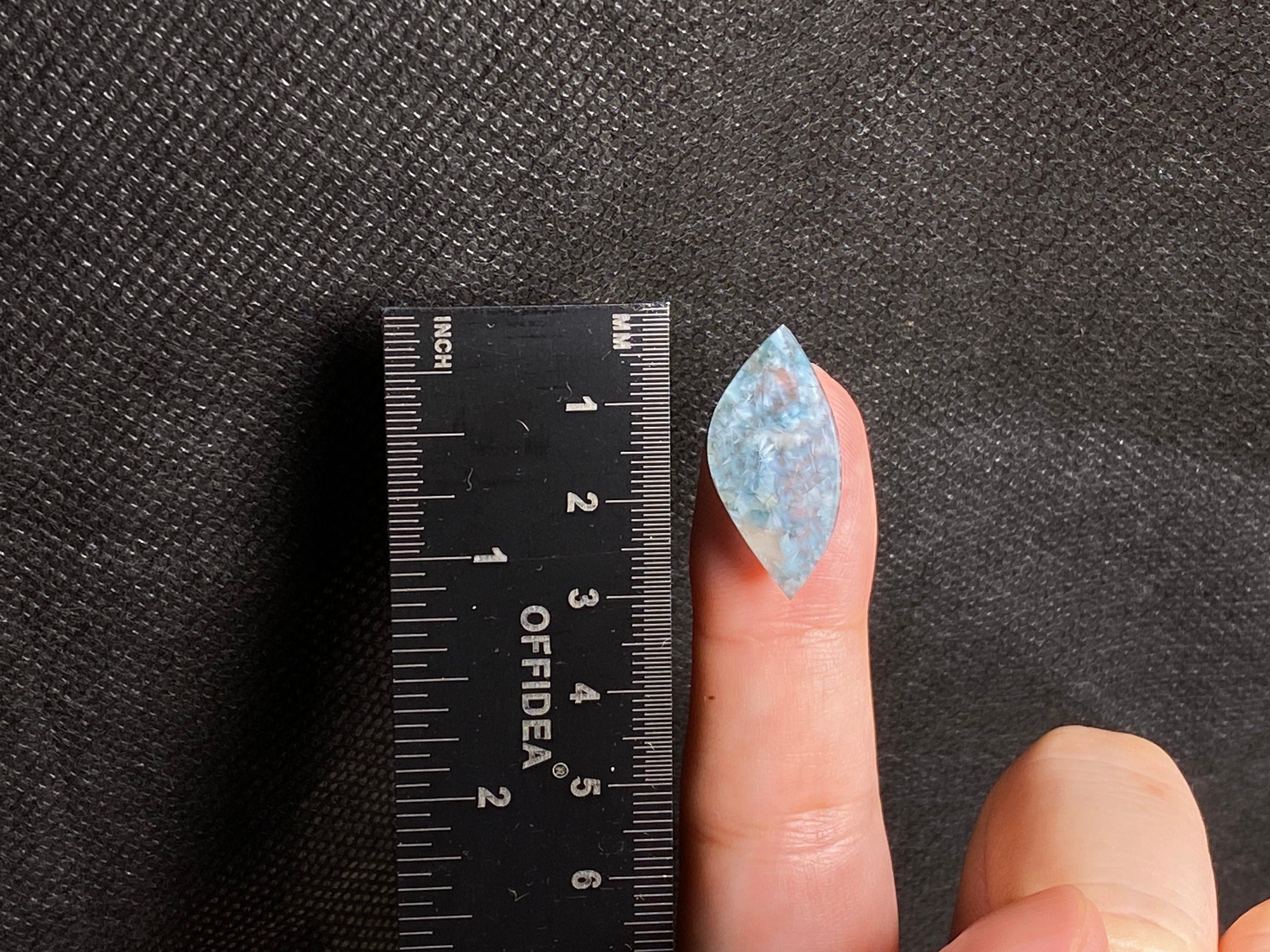 GILALITE Cabochon | Medusa Paraiba Quartz Solid Blue Marquise Gemstone for Jewelry Making | Unique Handcrafted Beads & Pendants | Perfect for Necklaces, Earrings & DIY Crafts