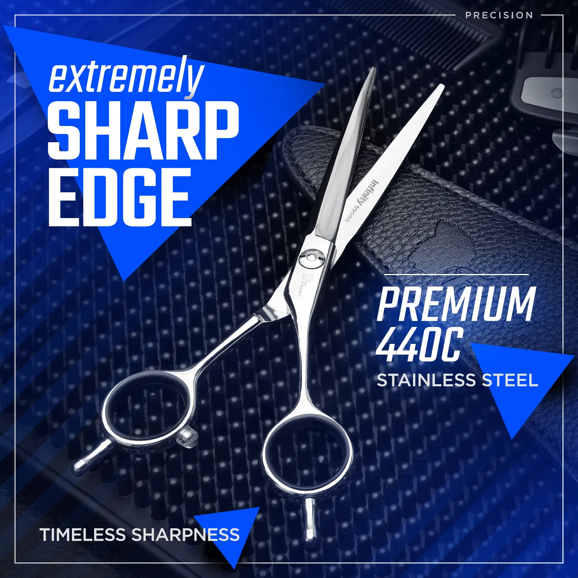 Infinity Shears - Professional Hair Cutting Scissors for Stylists & Barbers | Sharp Stainless Steel Blades for Precision Cuts | Perfect for Salon, Home & DIY Haircuts