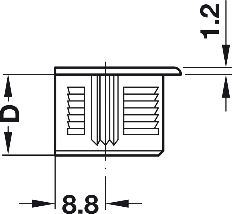 Rafix 100-Piece Furniture Connectors with Bolts for 19mm/3/4