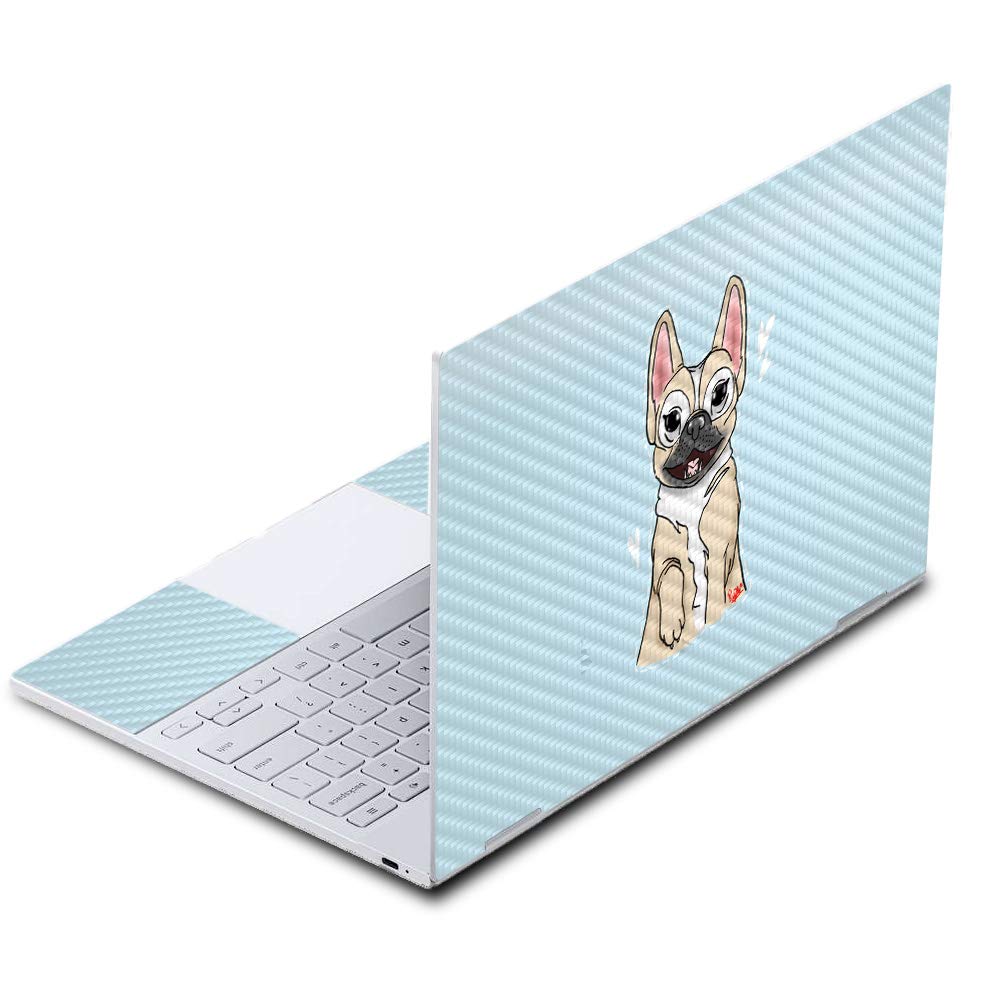 Premium Carbon Fiber Skin for Google Pixelbook - Frenchie Love Design | Protective & Durable Textured Cover | Easy to Apply & Remove | Made in USA | Perfect for Work, Travel & School Use