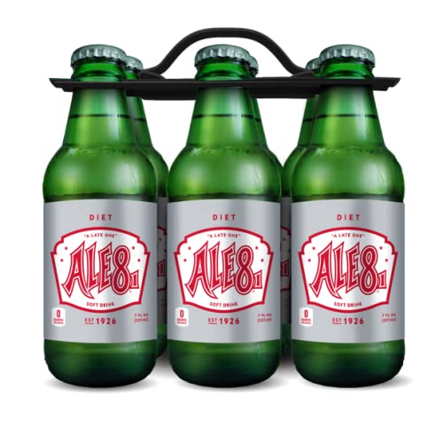 Diet Ale 8 One Zero Sugar Mini Bottles - 7oz (Pack of 6) | 100% Kentucky-Made Soft Drink | Perfect for Picnics, BBQs & Healthy Refreshment