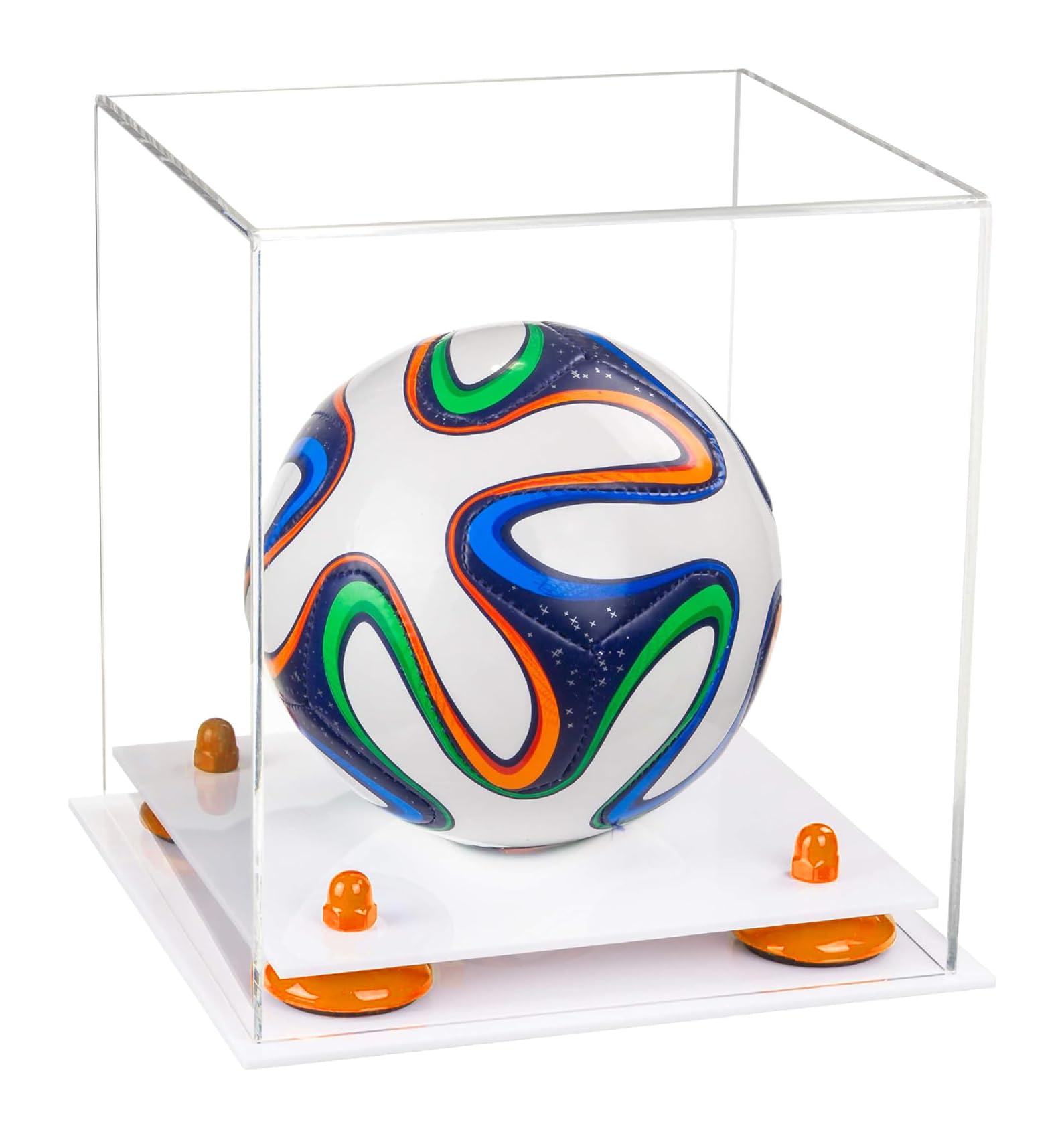 Acrylic Mini Soccer Ball Display Case - Perfect for Collectibles, Miniatures & Sports Memorabilia - Great for Shelves, Desks & Gift Displays