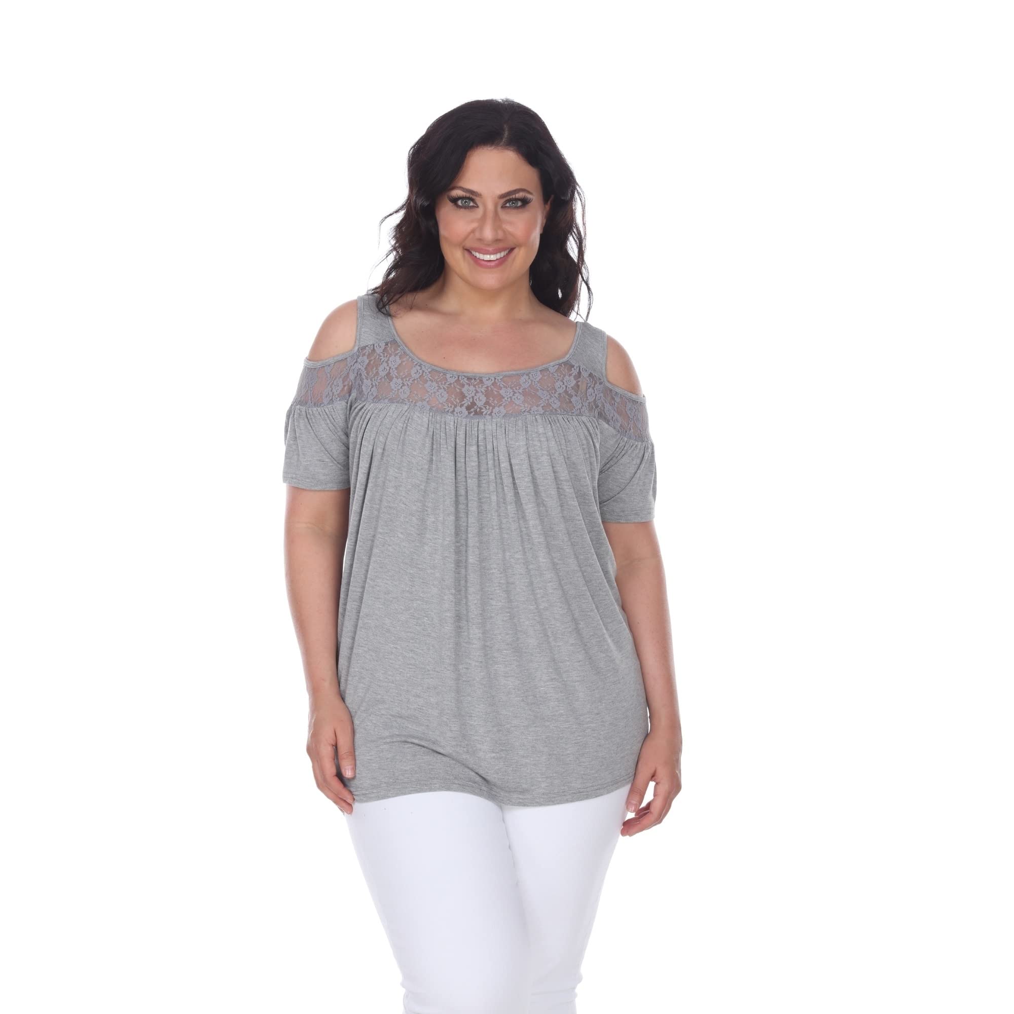 Plus Size Bexley Tunic Top for Women - Comfortable Charcoal Gray Blouse for Work & Casual Wear | Office Outfit & Everyday Fashion