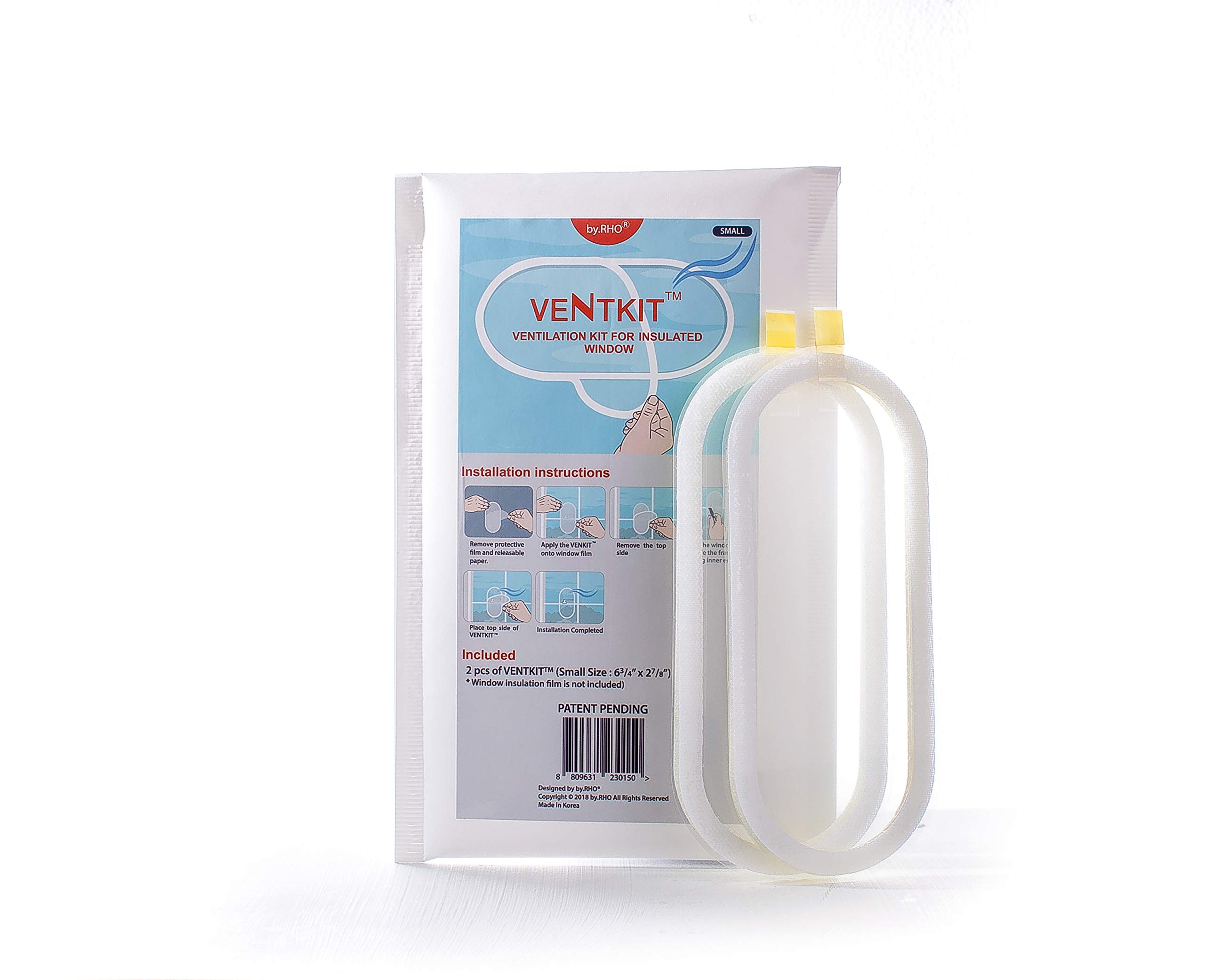 VENTKIT 2-Pack Window Ventilation Kit - Small Size Window Insulator Accessories for Fresh Air Circulation | Perfect for Winter Insulation & Summer Ventilation in Homes, Apartments and Offices