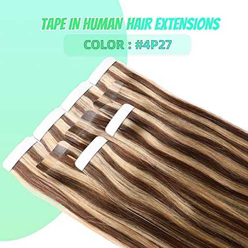 20 Pcs 50 Grams Tape in Human Hair Extensions - Remy Hair for Natural Look & Volume - Perfect for Daily Wear, Parties & Special Occasions