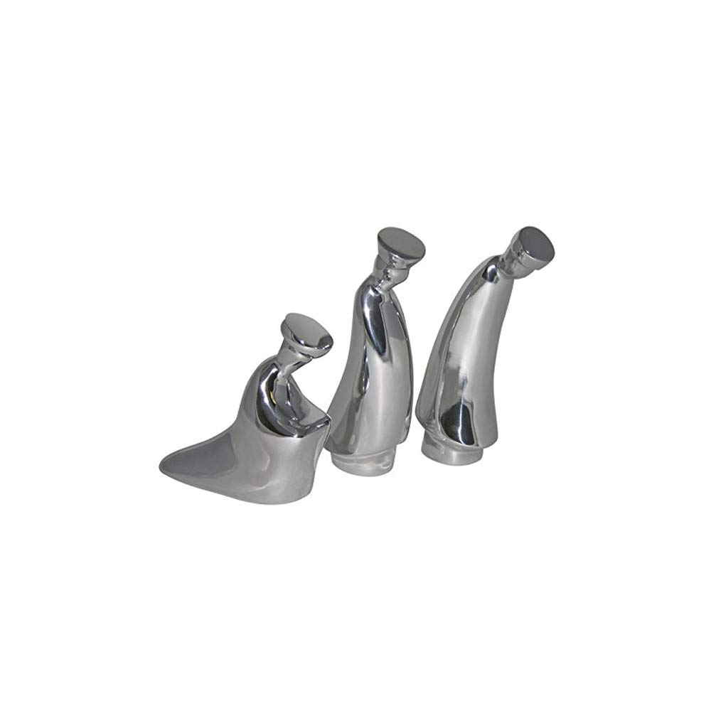 Nativity Three Wise Men Figurine Set - Balthasar, Melchior, Gaspar - Elegant Christmas Decor - Sand-Cast Alloy Religious Figurines for Holiday Display - Perfect for Home, Church, and Office Christmas Decorations
