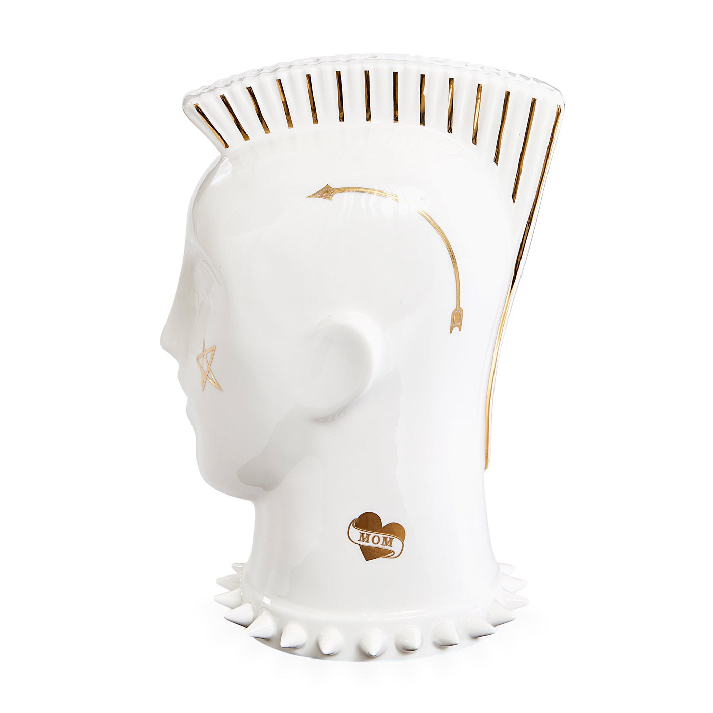 Golden Mohawk Lollipop Holder - Fun Candy Stick for Parties, Halloween & Birthday Celebrations - Unique Cake Topper & Dessert Display Accessory