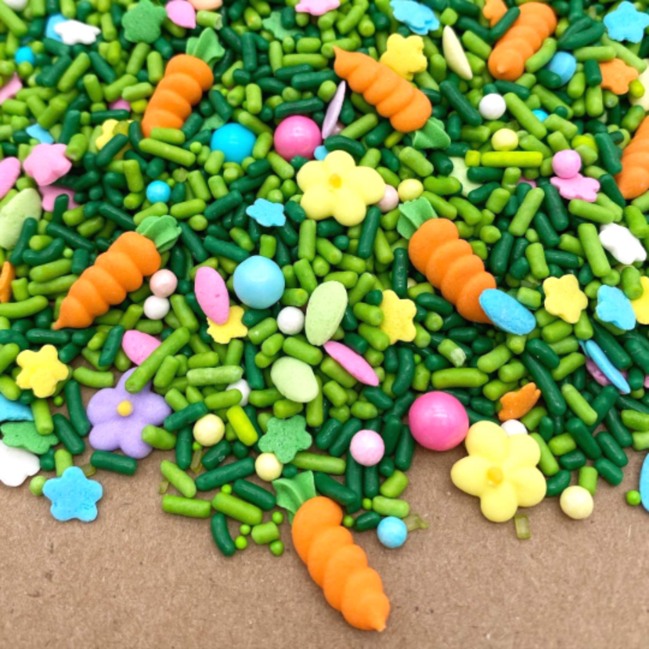 Hoppy Easter Sprinkle Mix by Simply Sucré - Easter Baking Decorations, Edible Sprinkles for Cupcakes, Cookies & Cakes (16 oz Jar) - Perfect for Easter Parties, DIY Desserts & Holiday Treats