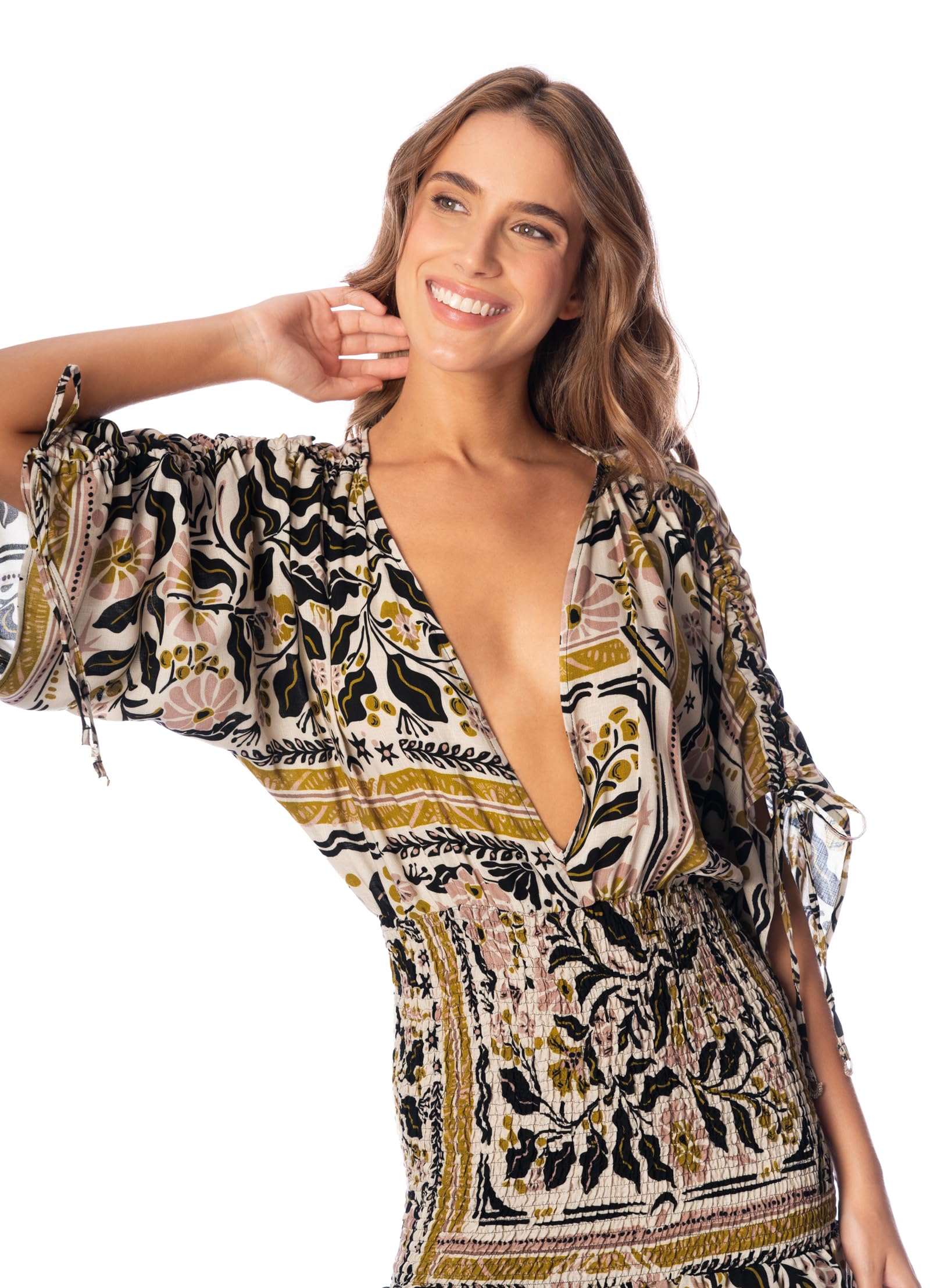 Maaji Women's Short Sleeve Summer Dress - Flowy Casual Sundress for Beach, Vacation & Everyday Wear