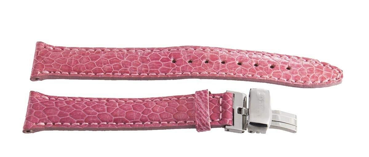 Locman 18mm Pink Leather Watch Band for Women - Silver Buckle, Stylish & Comfortable for Daily Wear