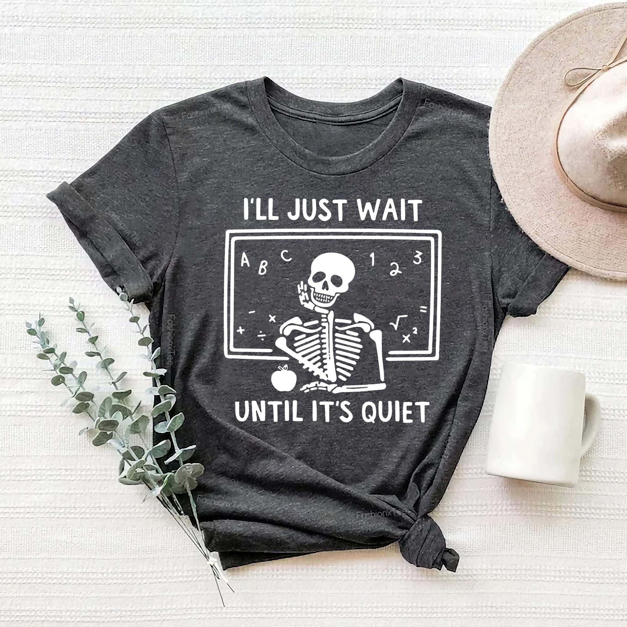 Funny Teacher T-Shirts for Women - Graphic Tees with Humorous Teacher Life Quotes - Soft Cotton Casual Shirts & Tops - Perfect for Classroom, Teacher Appreciation Week, and Everyday Wear