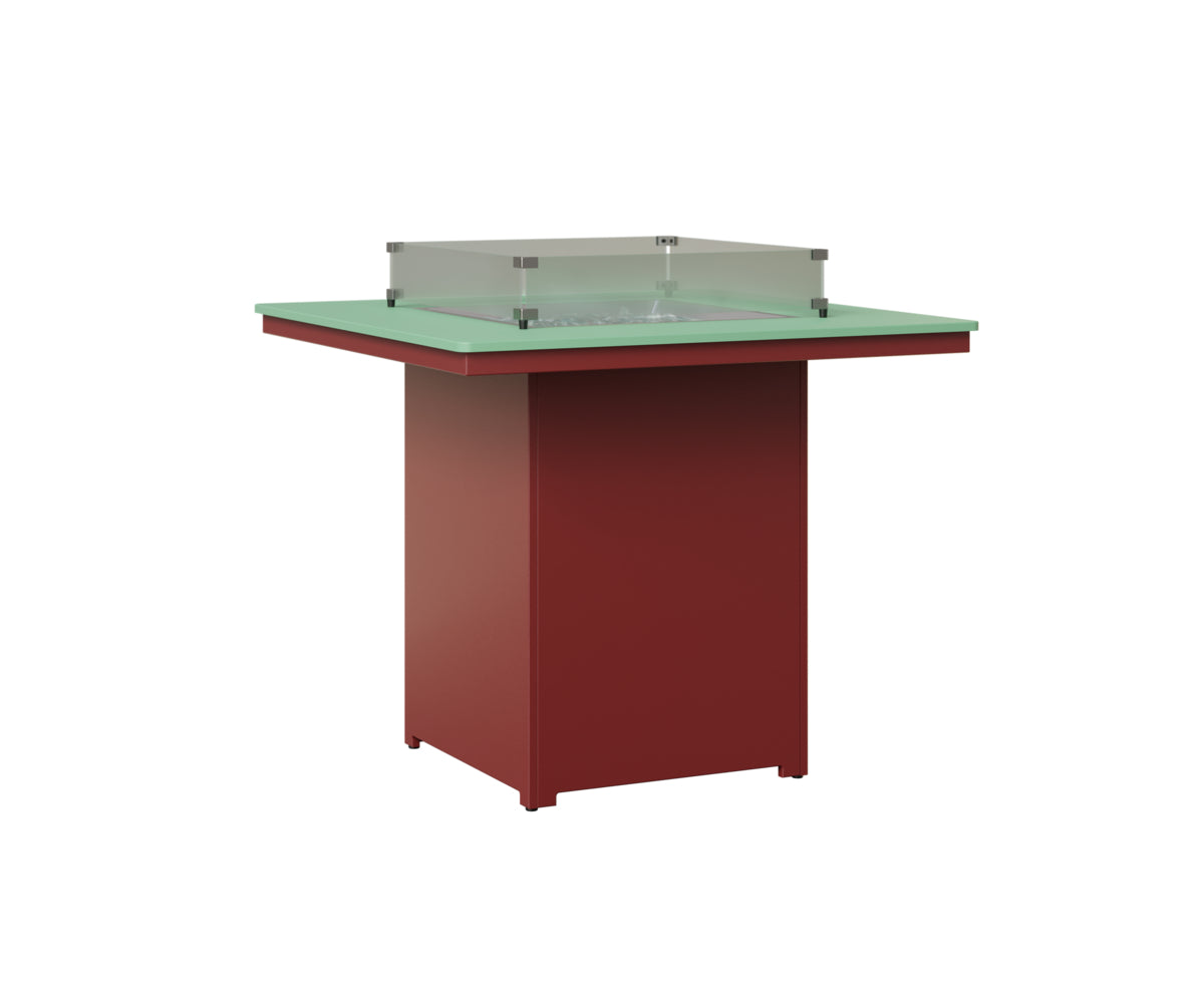 Berlin Gardens Numa Square Fire Pit - Outdoor Patio Fire Pit Table with Bar Height for Backyard, Garden, and Deck - Perfect for Entertaining Guests or Relaxing by the Fire