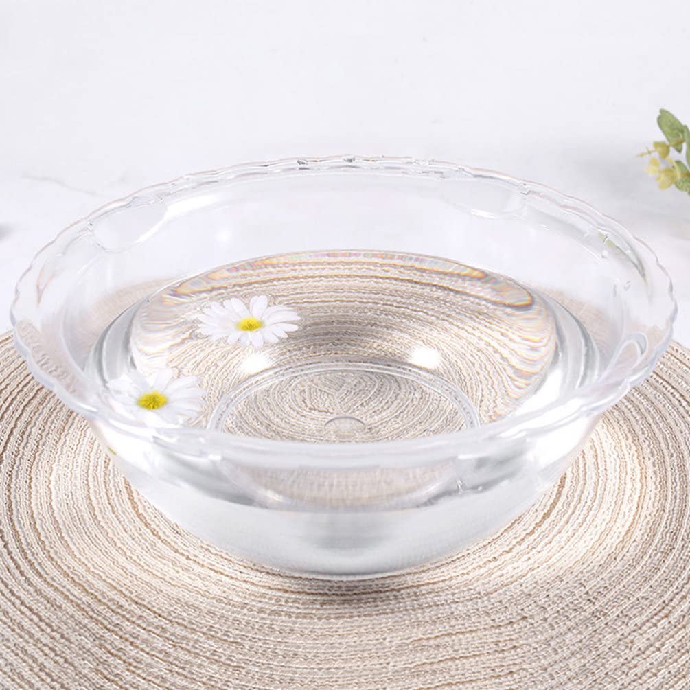 1pc Transparent Lace Wash Basin - Durable Portable Small Cleaning Basin for Dormitory, Home & Travel | Perfect for Face Washing, Makeup Removal & Handwashing