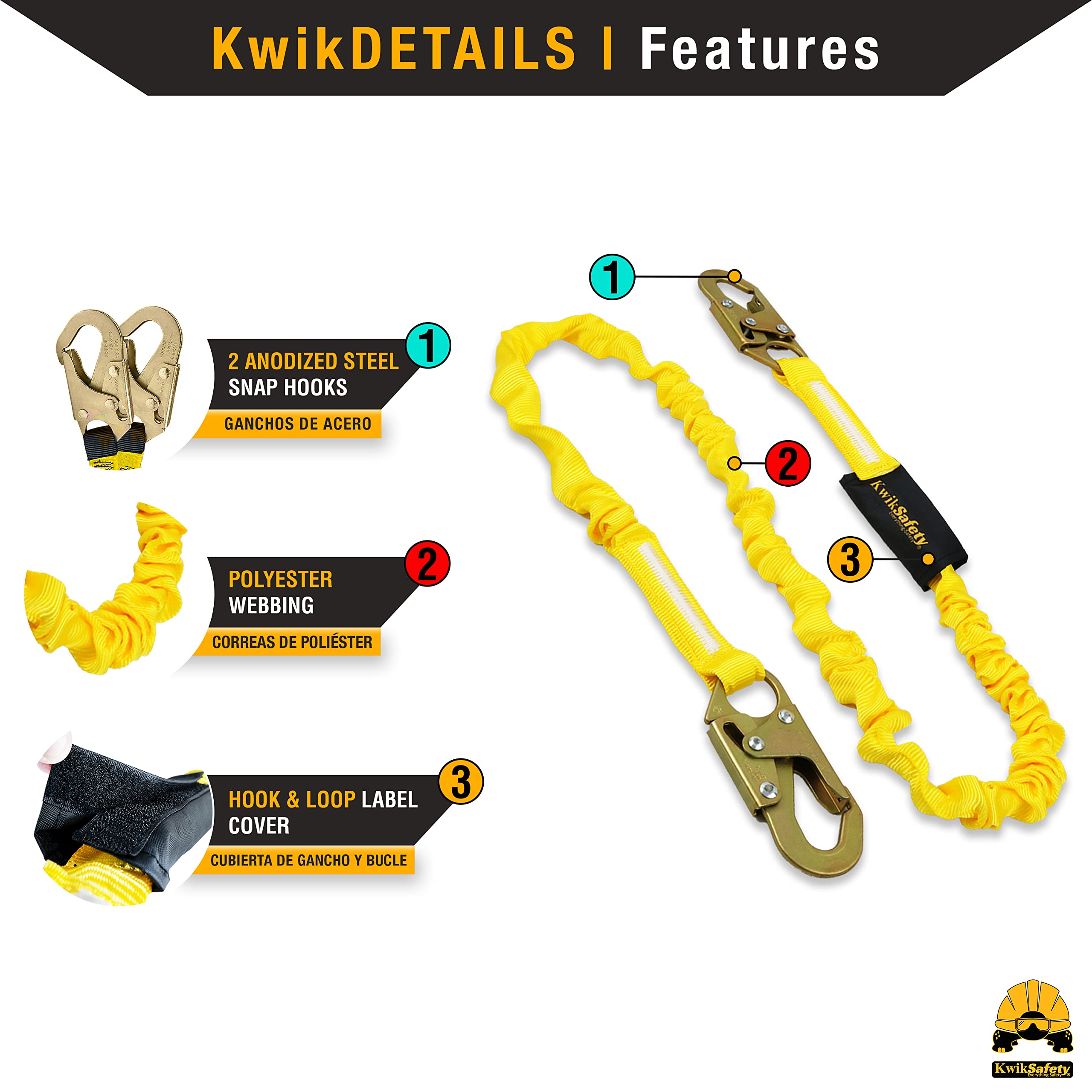 KwikSafety ANSI & OSHA Certified Fall Protection Equipment Bundle - Roof Anchor, 50' VLA, 6' Safety Lanyard, Cross Arm Strap, 1D Ring Full Body Harness & Tool Lanyard | Roofing Safety Gear for Construction Workers & DIY Home Projects