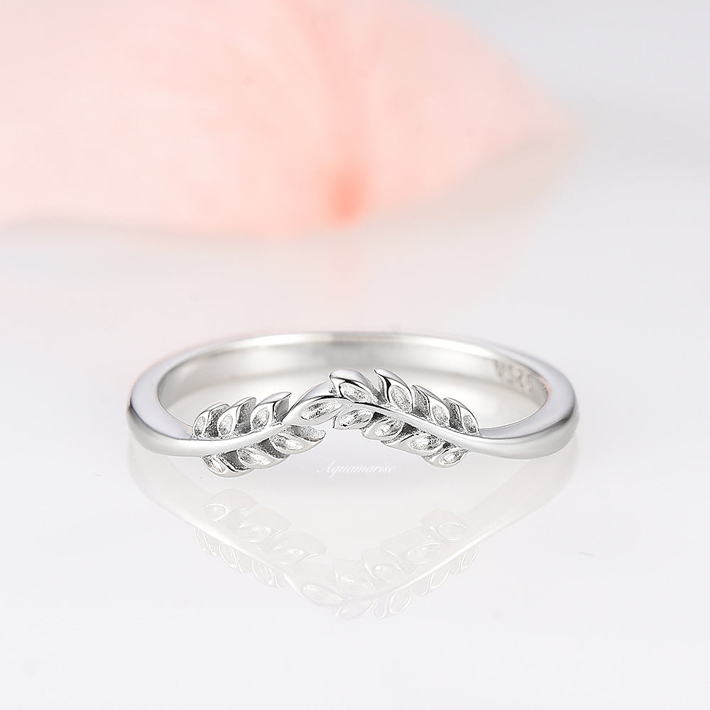 Elegant Filigree Leaf Wedding Band - Sterling Silver Ring for Women, Perfect for Bridal, Engagement, Anniversary & Everyday Wear
