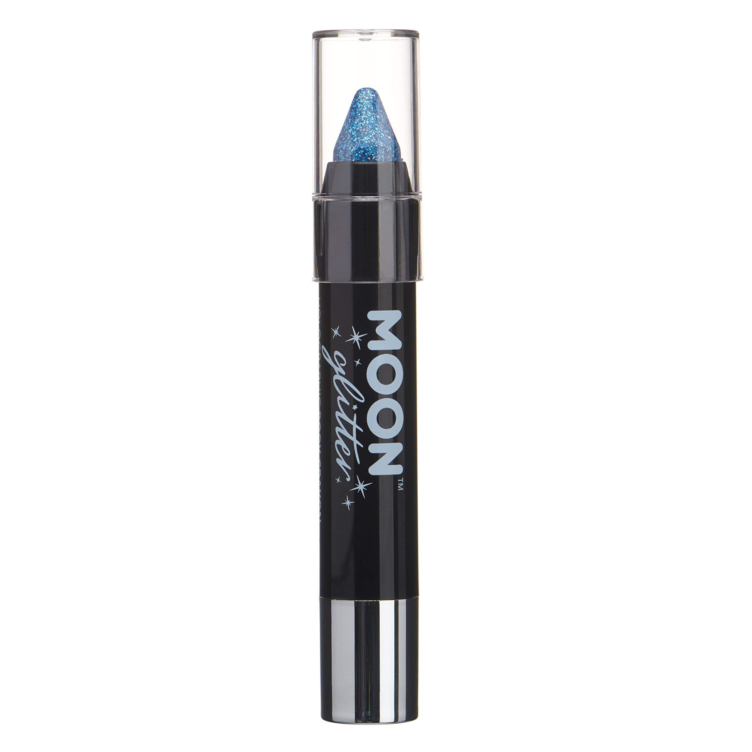 Holographic Glitter Paint Stick & Body Crayon - Face & Body Makeup by Moon Glitter - 3.5g Blue - Perfect for Festivals, Parties, and Creative Body Art