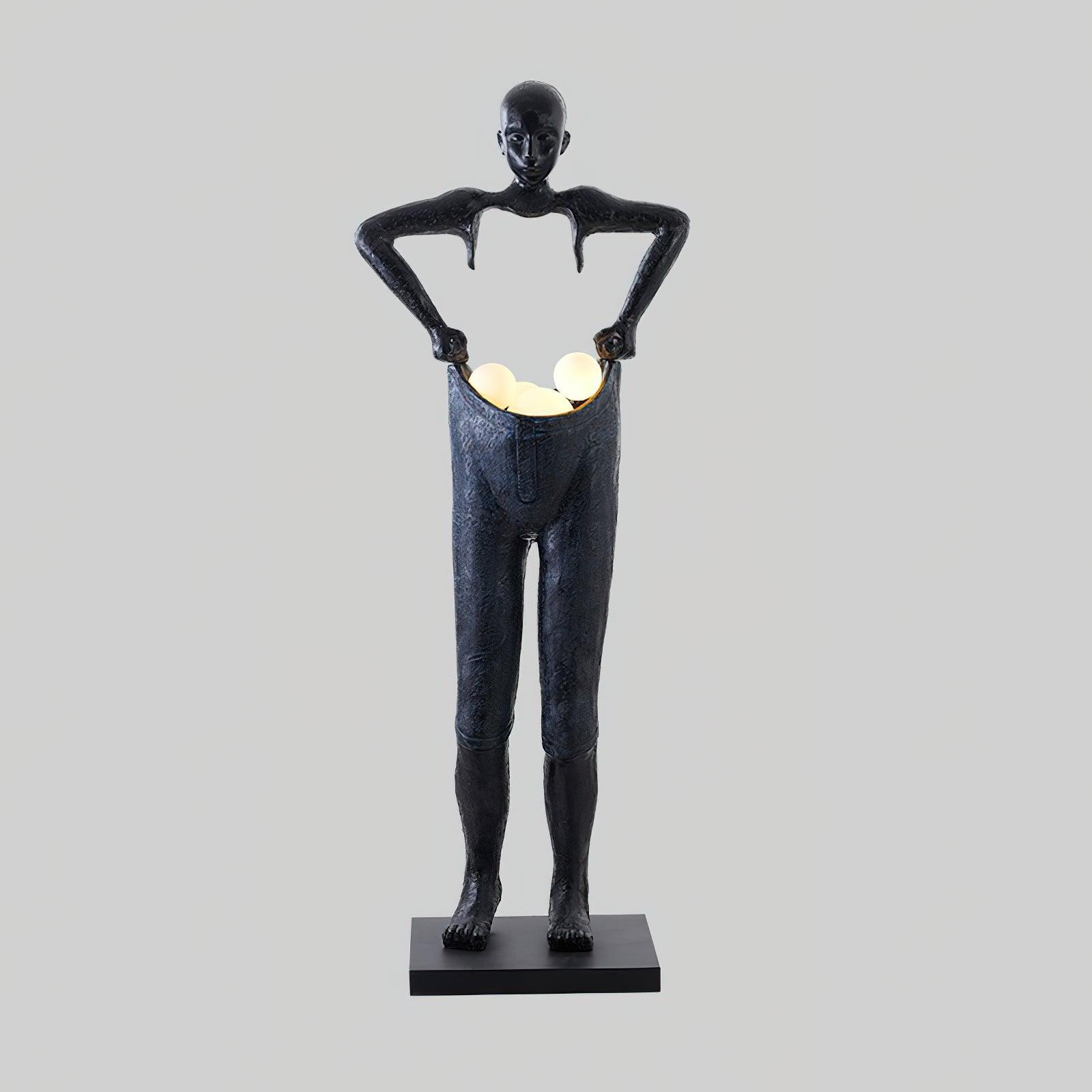 Modern Carrier Sculpture Floor Lamp - Adjustable LED Standing Light for Living Room, Bedroom & Office - Elegant Home Decor & Ambient Lighting