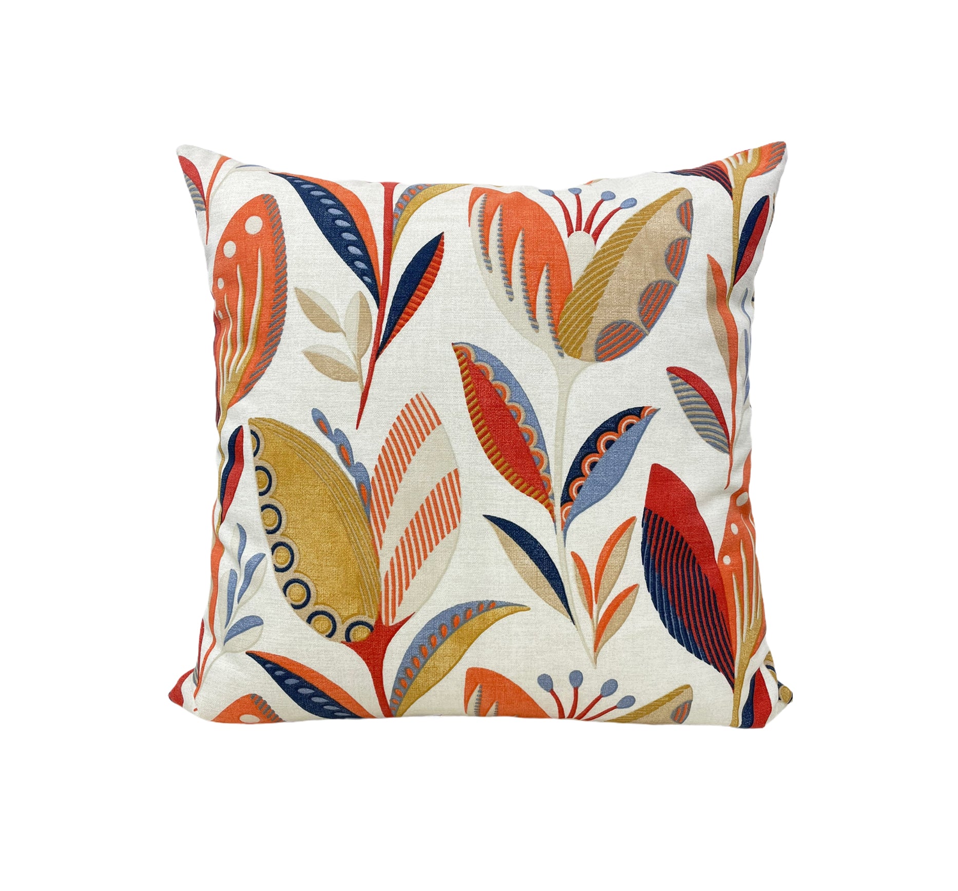 17x17 Crocus Strelitzia Decorative Throw Pillow Cover - Tropical Bird of Paradise Floral Design for Sofa, Bed & Home Decor