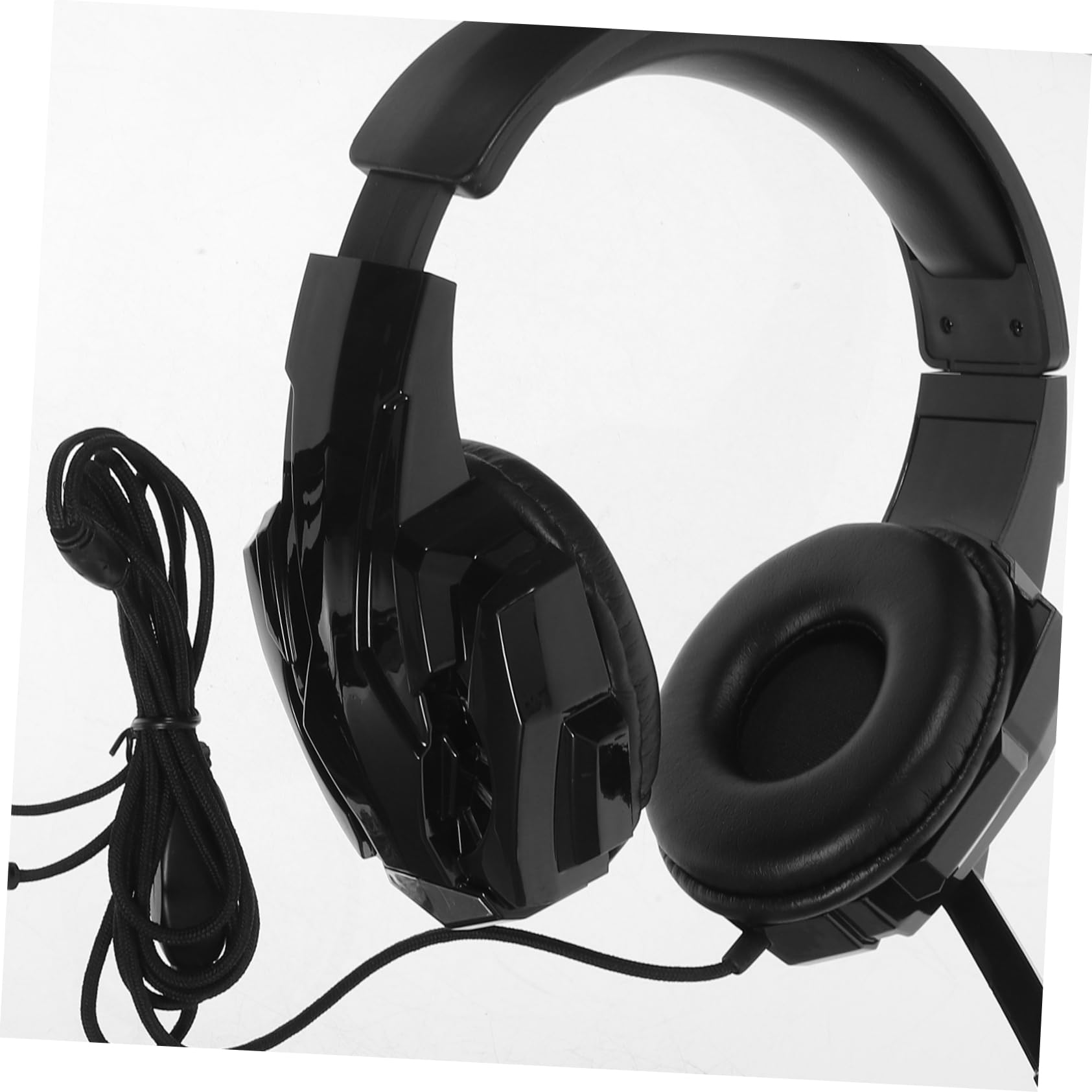 HOOTNEE I3000 Wired Gaming Headset with Microphone - Noise Cancelling Over-Ear Headphones with LED Lights, Soft Memory Foam Earmuffs for PC, PS4, Xbox - Perfect for Long Gaming Sessions & Online Meetings (Black)