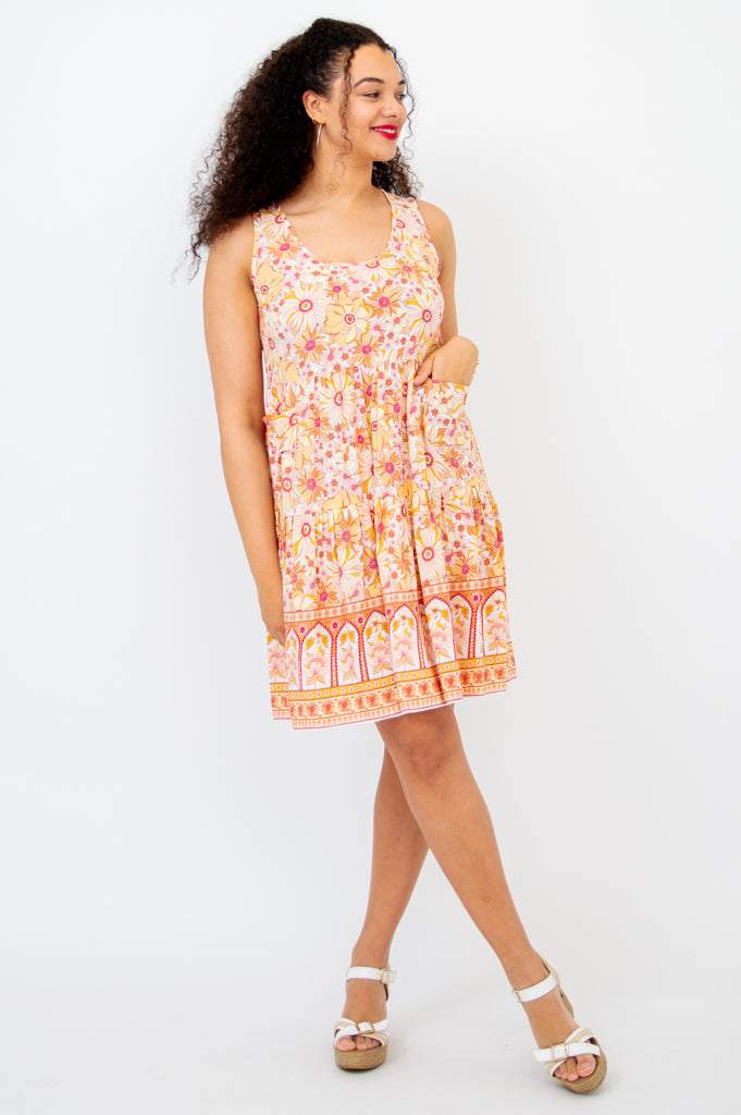 Kaya Dress - Maua Floral Print Maxi Dress for Women, Boho Summer Beach Dress, Perfect for Vacation, Party, and Casual Wear